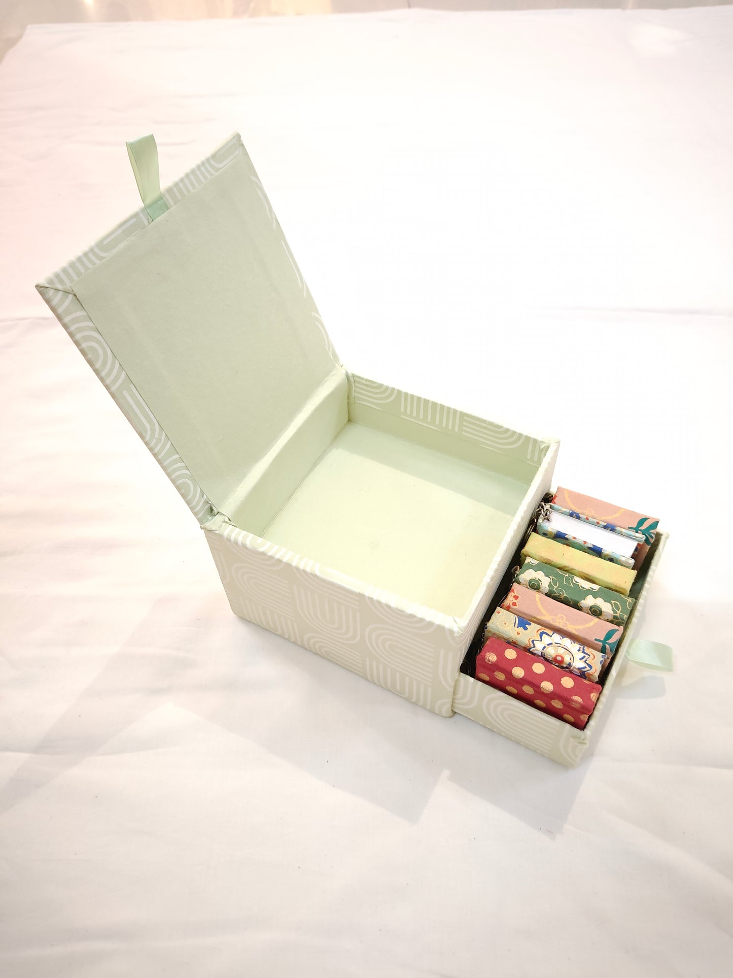 Two compartments hand made paper gift box