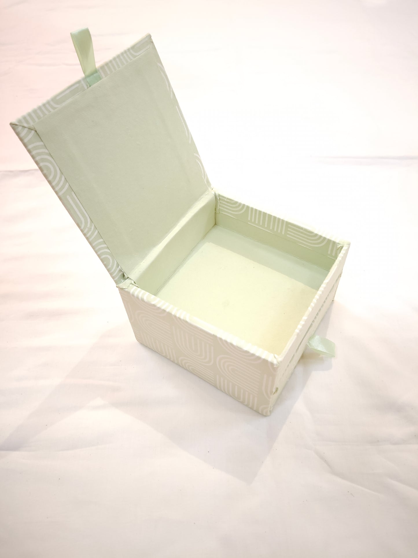 Two compartments hand made paper gift box