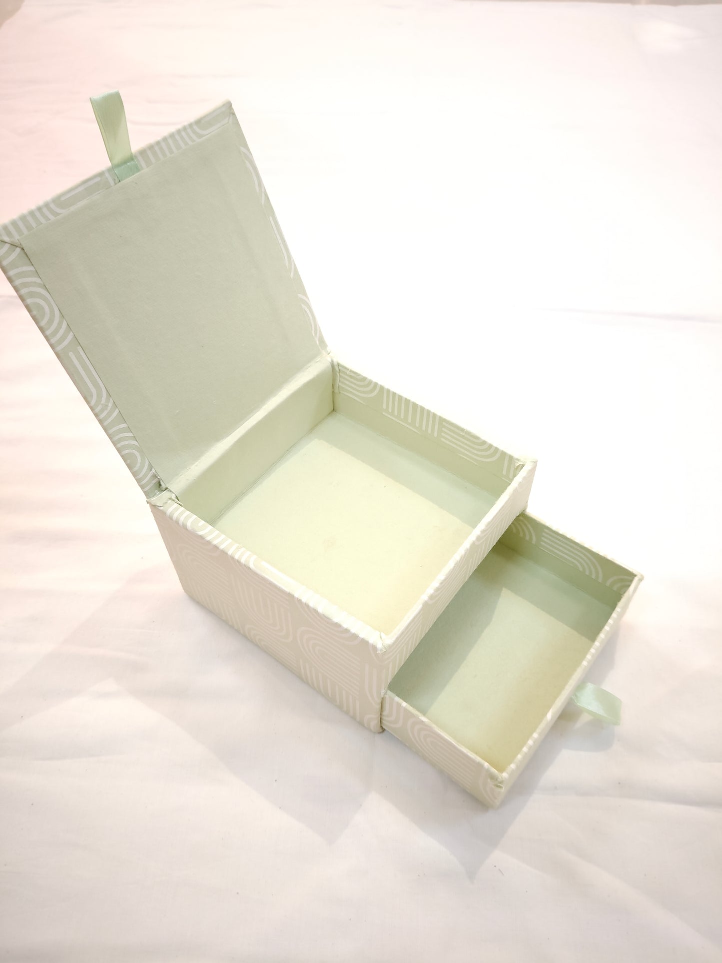 Two compartments hand made paper gift box