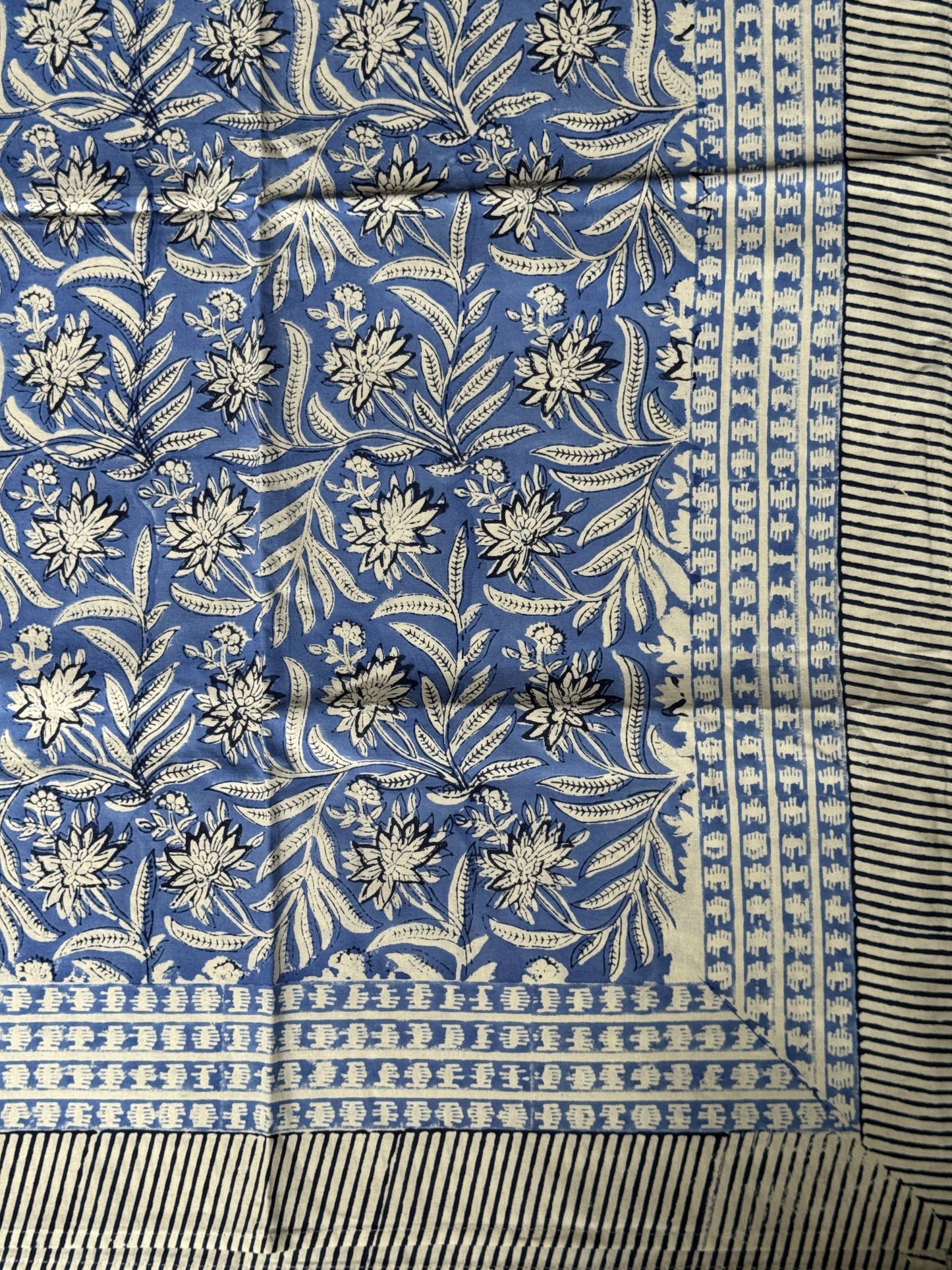 6 seater table cover in hand block printed cotton - click to see design options