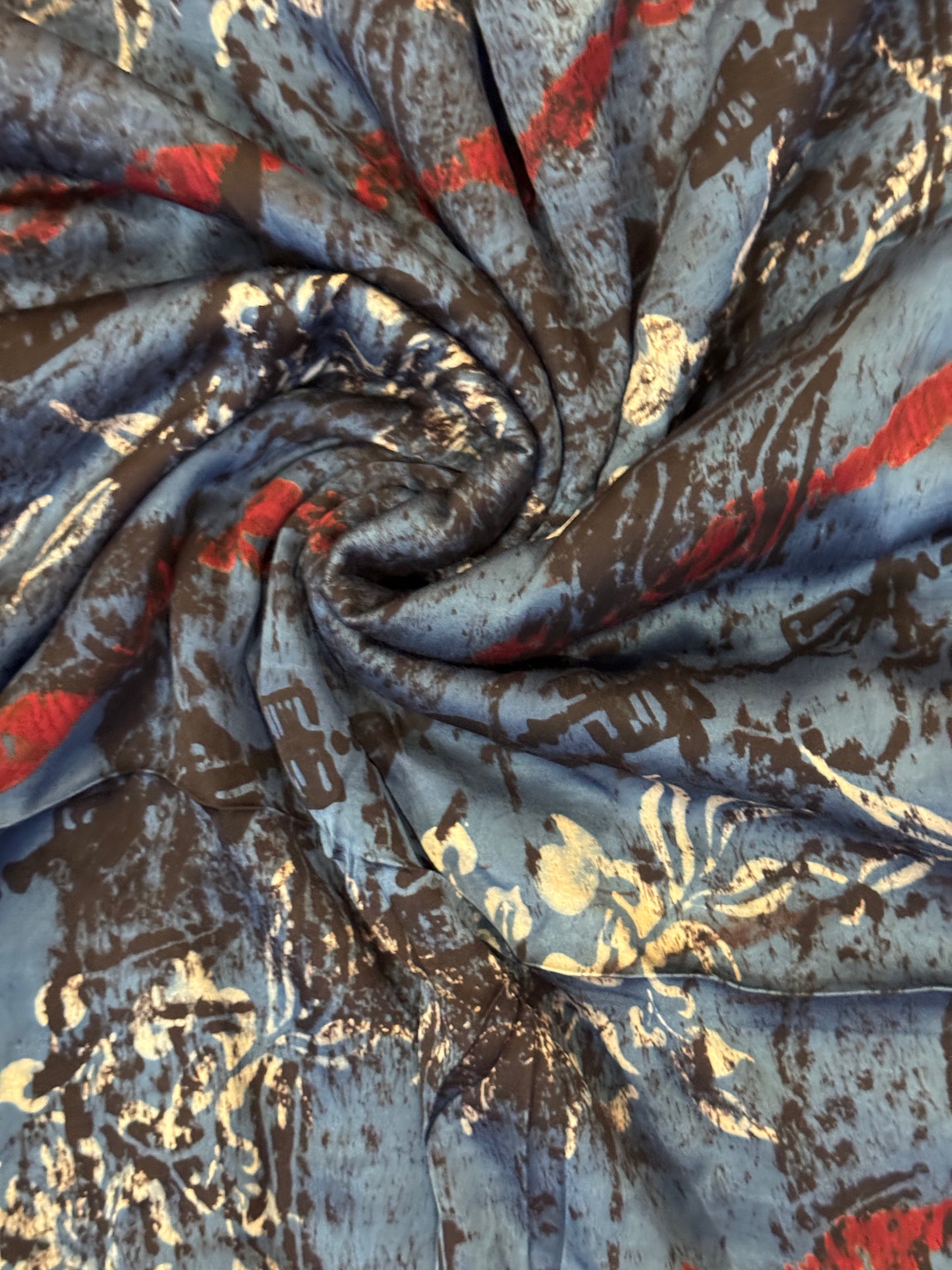Ajrakh hand block printed modal fabric with unique designer prints
