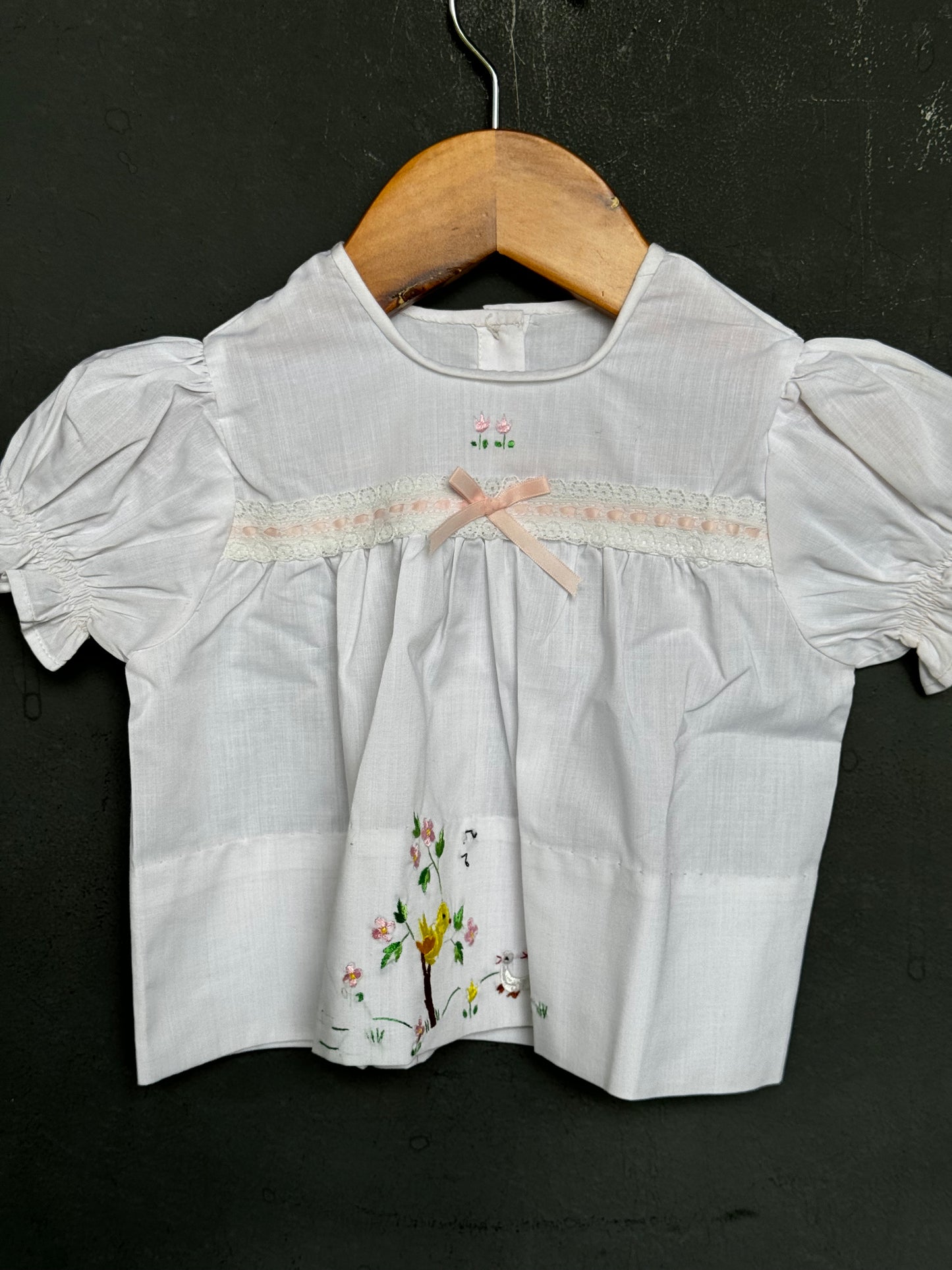 New born baby girl embroidered vintage look frocks