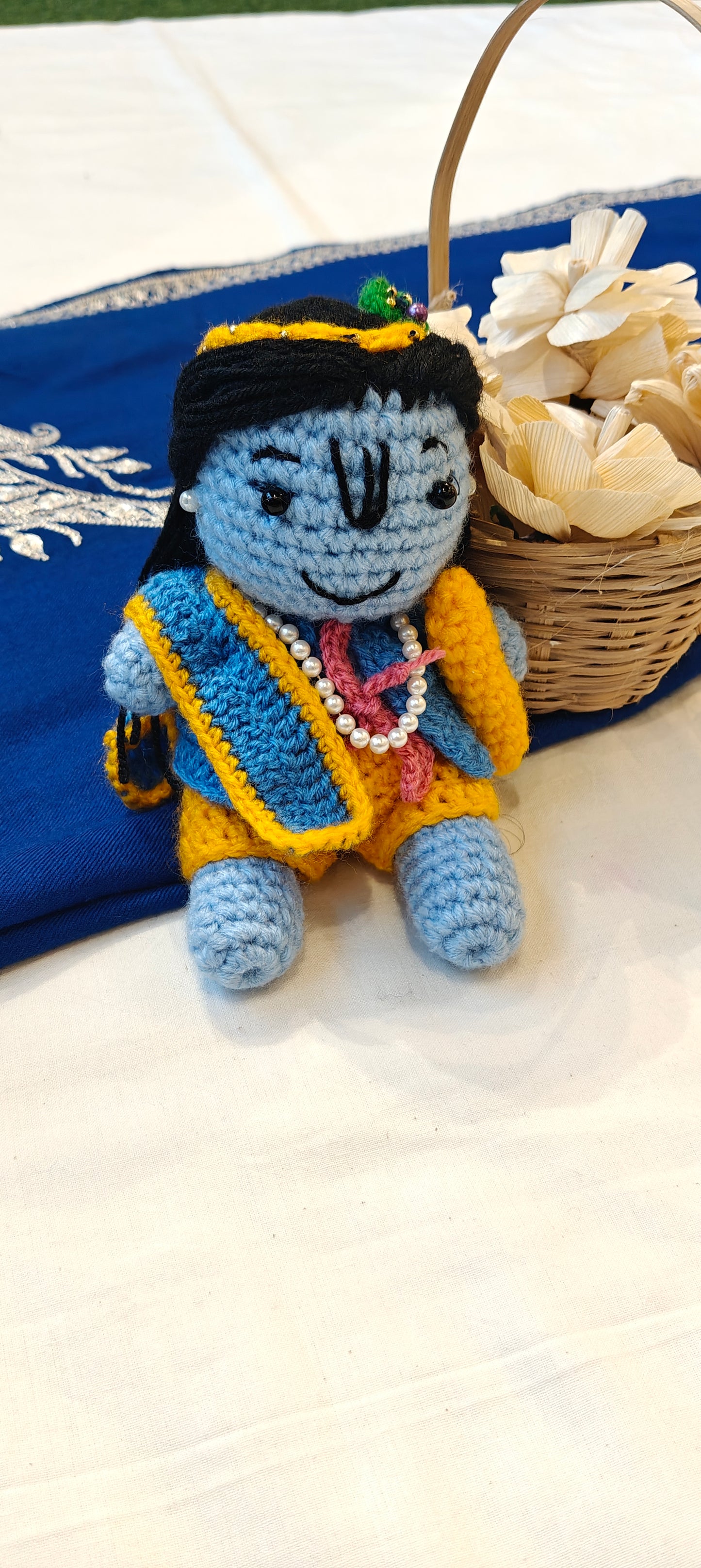 Cute krishna - handcrafted crochet decor