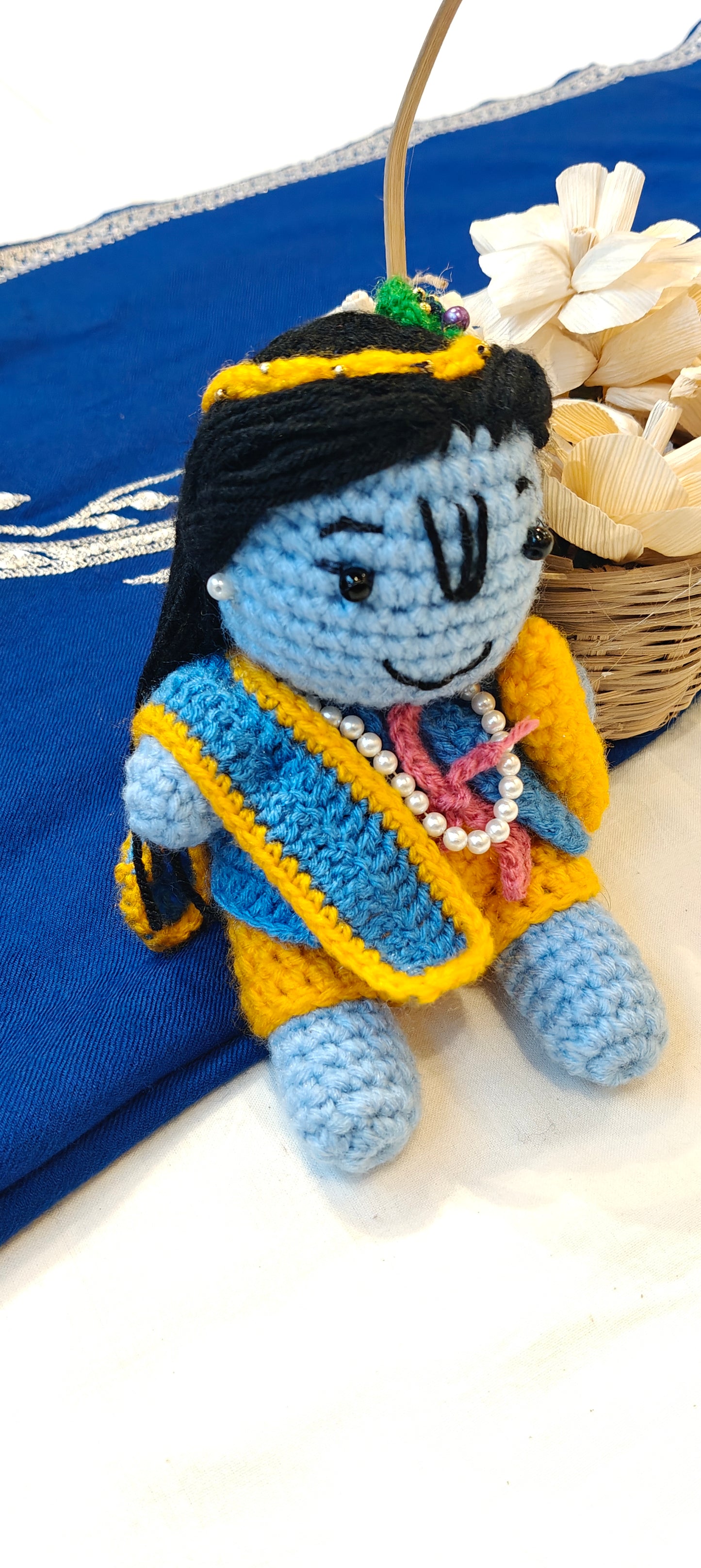 Cute krishna - handcrafted crochet decor