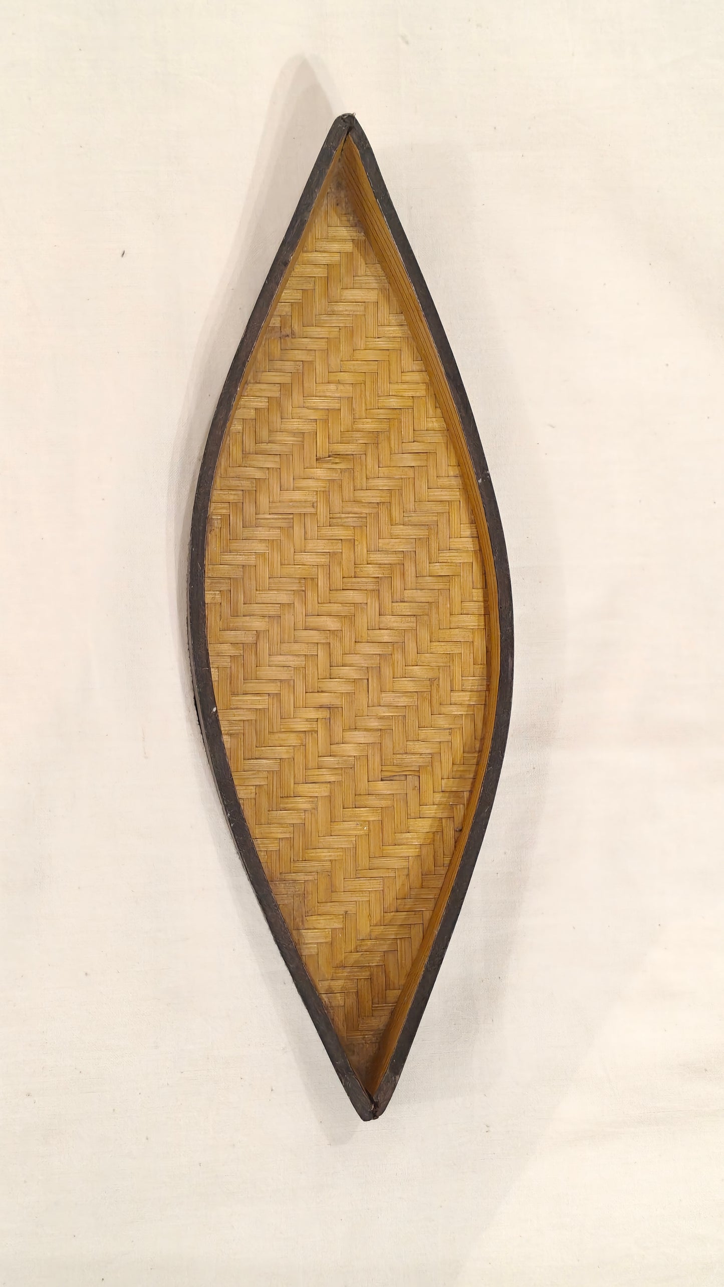 Black boat shaped wooden Handcrafted tray / platter