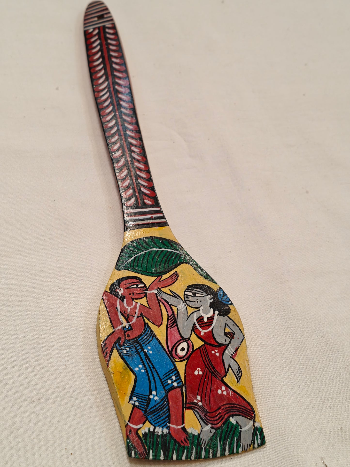 Wooden handpainted spatula