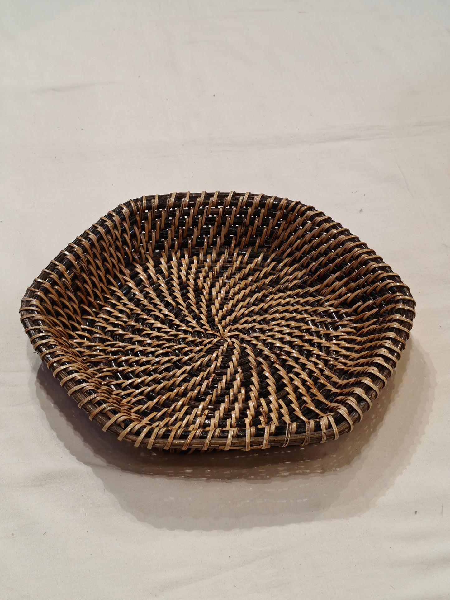 Pentagonal Handcrafted cane tray