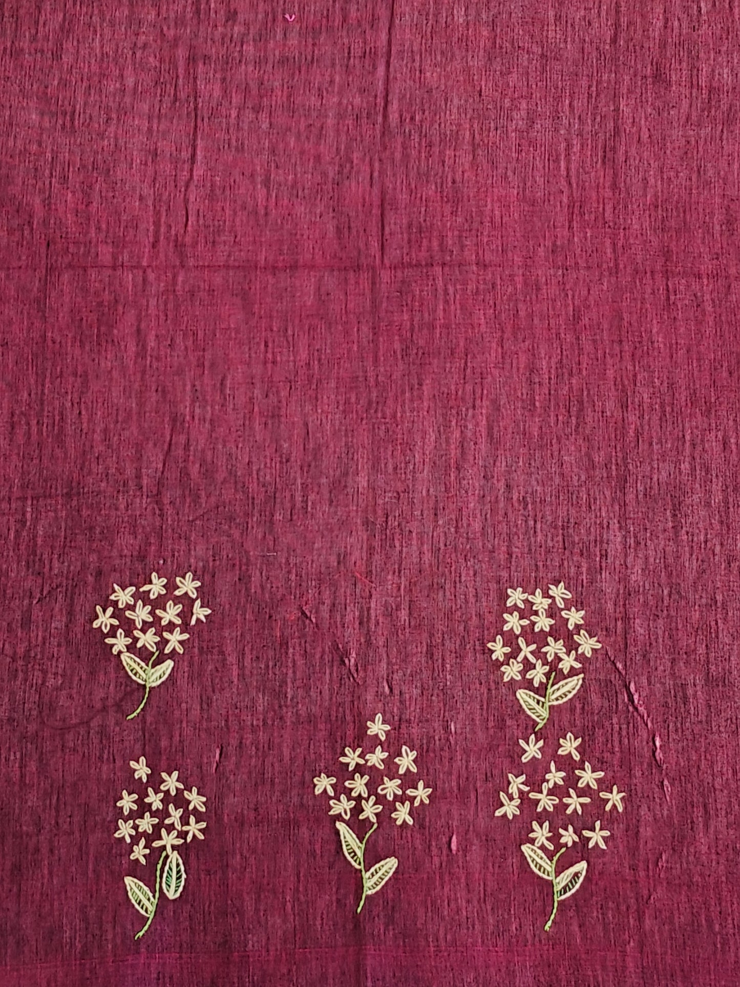 Hand crafted unstitched blouse fabrics on handloom cotton base - Hand painted / embroidered - click to see designs and colors