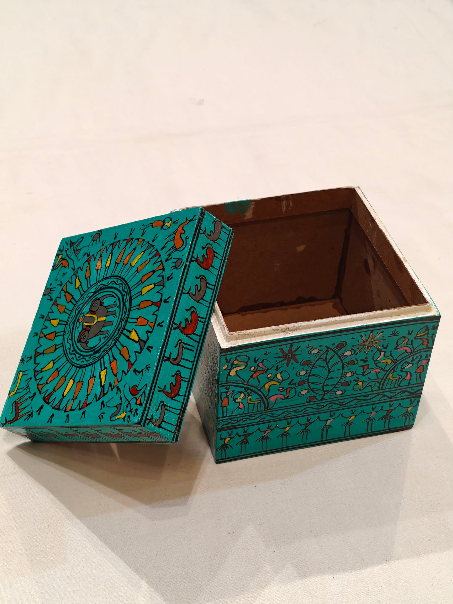 Tribal dances - Handcrafted and Hanpainted MDF box with lid