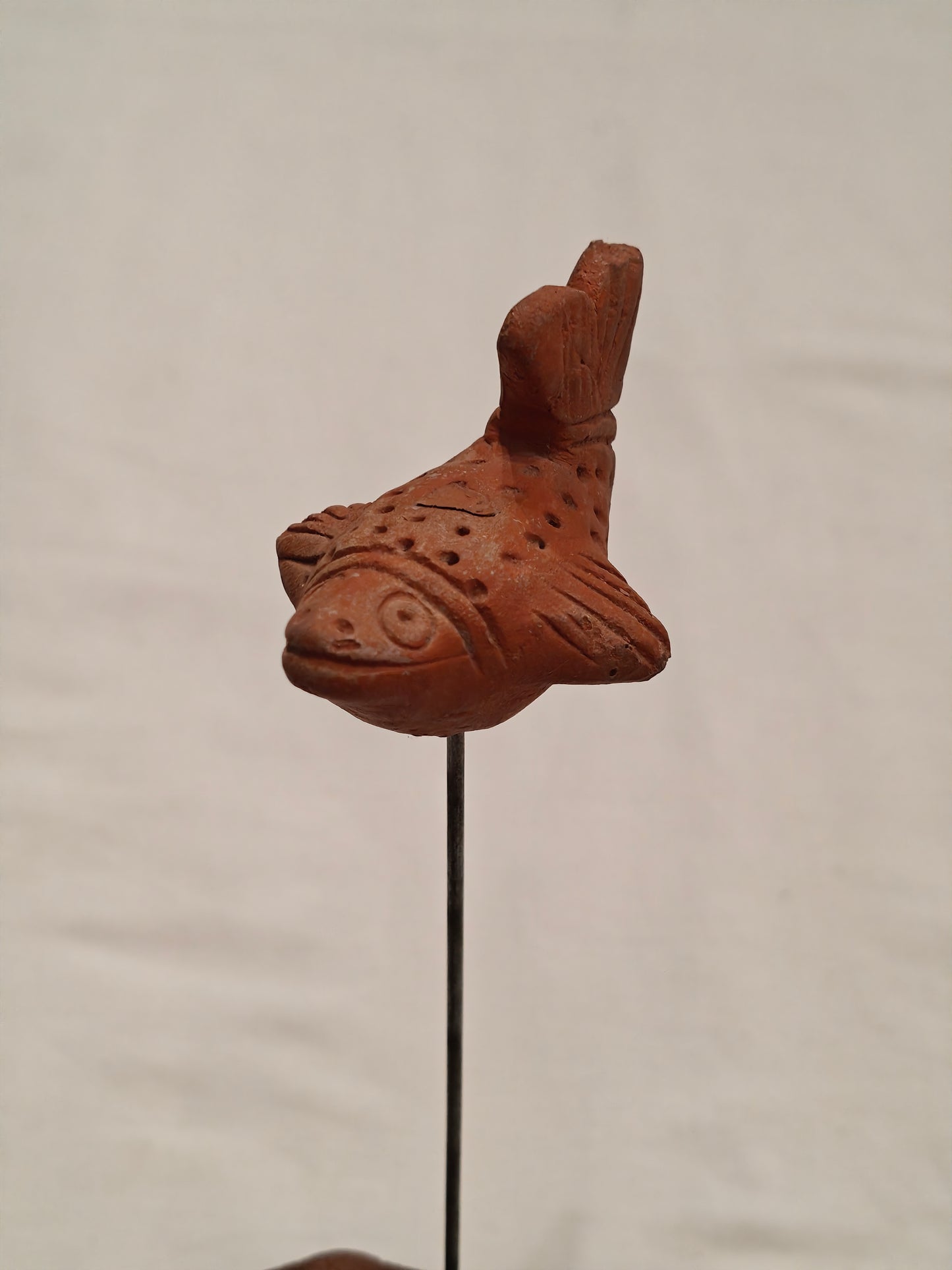 Handcrafted with clay garden stick