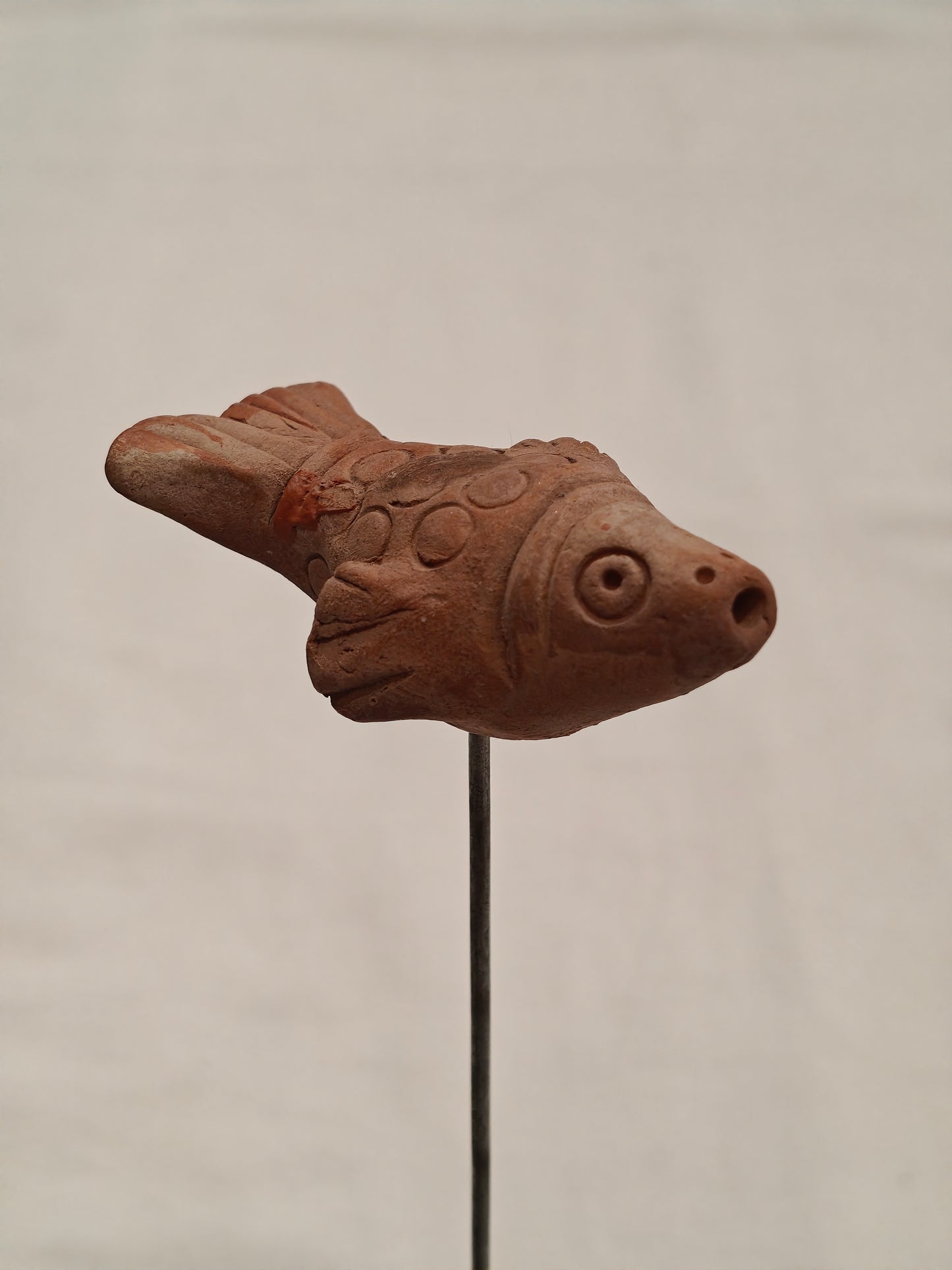 Handcrafted with clay garden stick