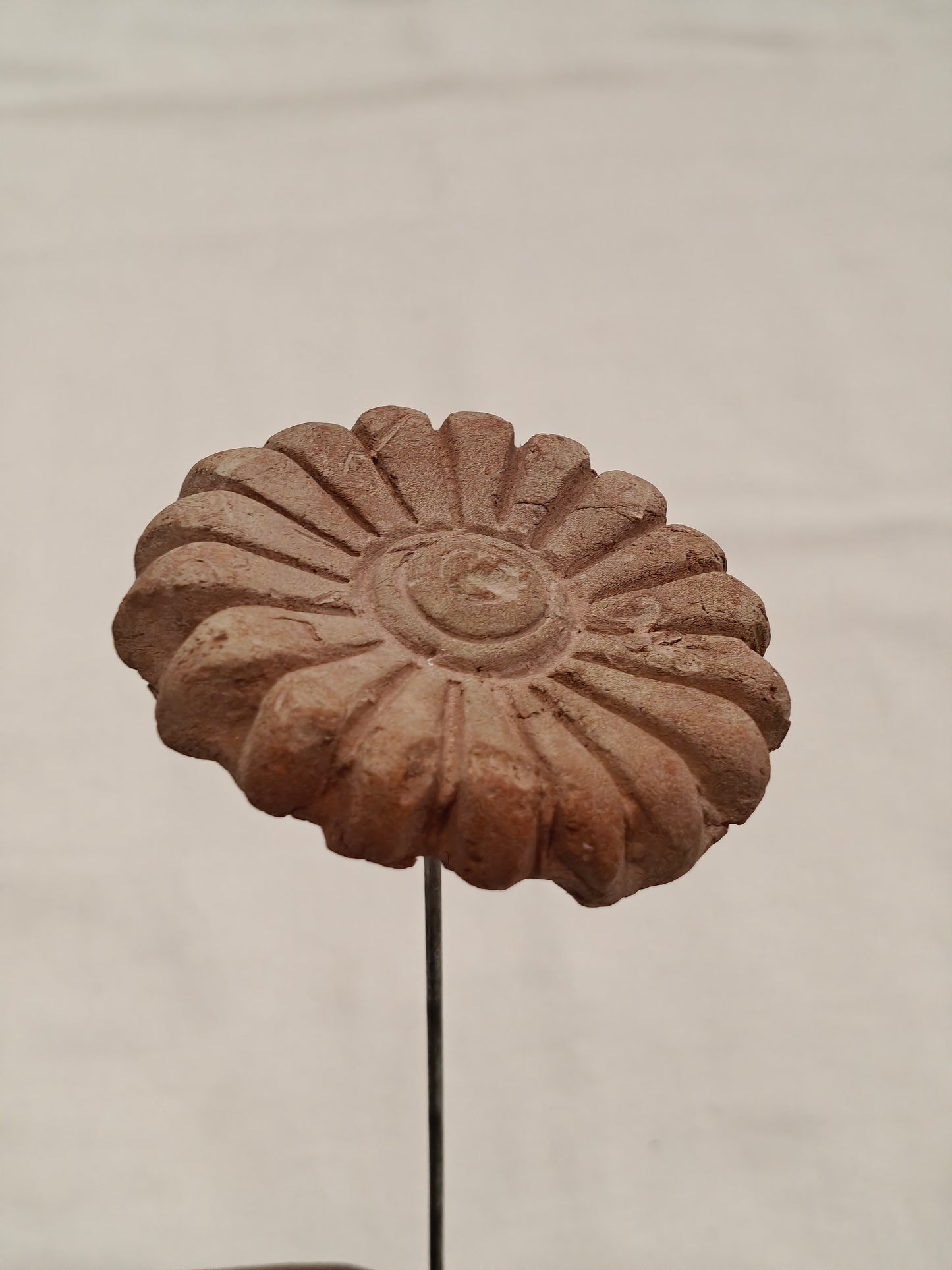 Handcrafted with clay garden stick