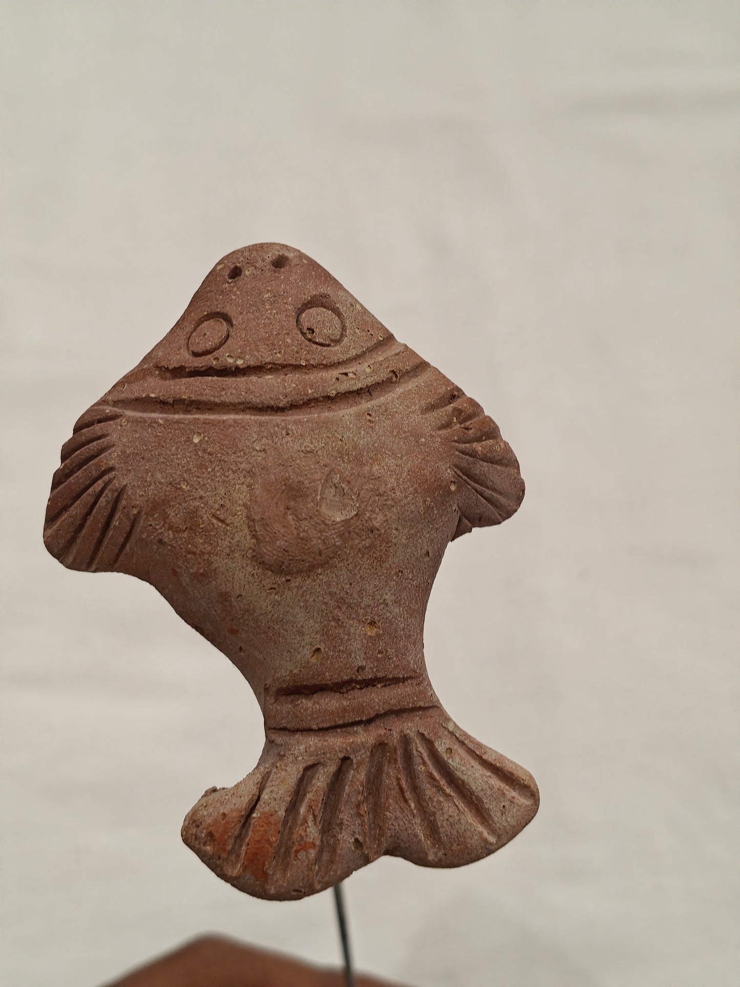 Handcrafted with clay garden stick