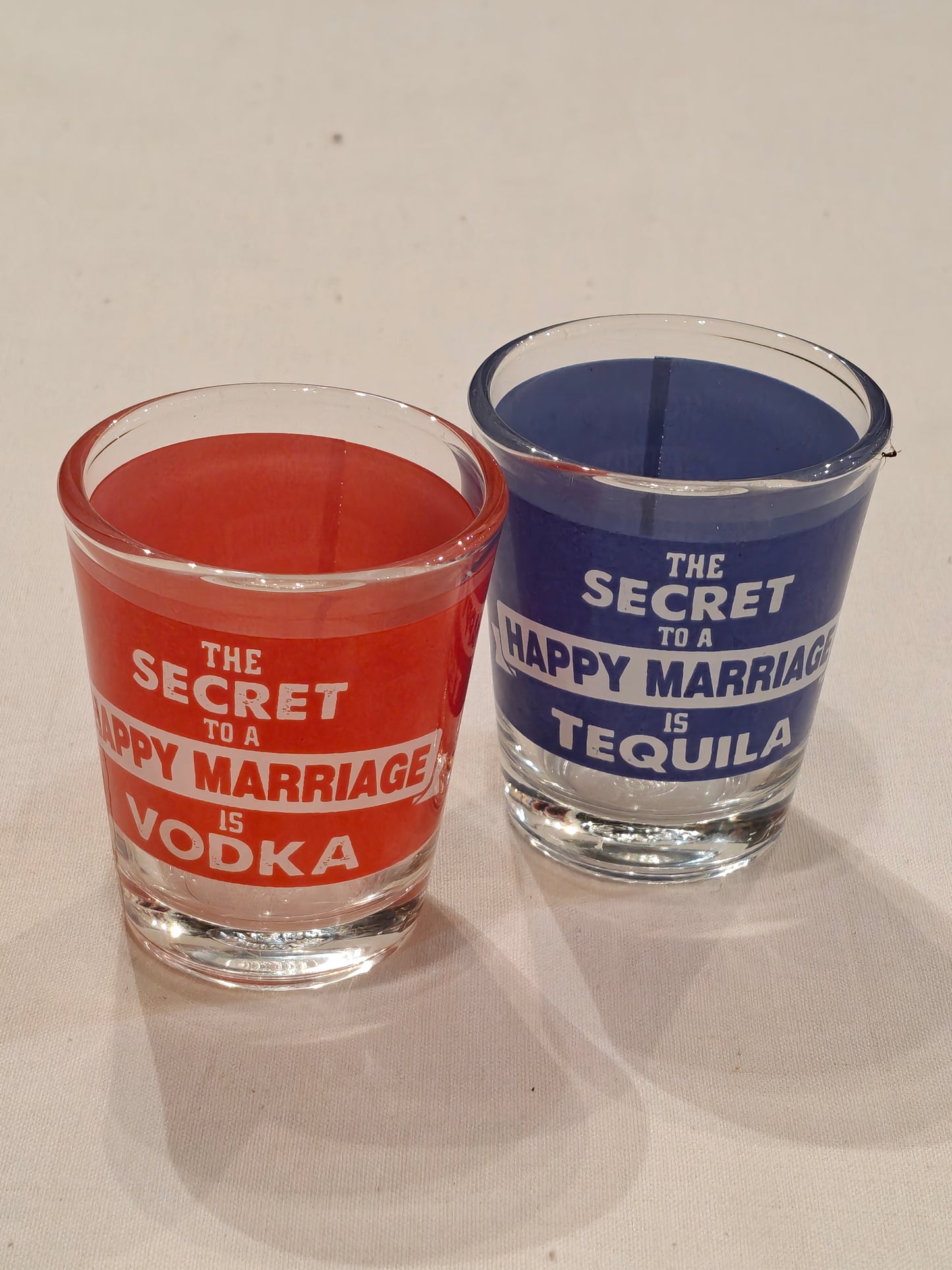 Fun quotes shot glasses - 2 piece set