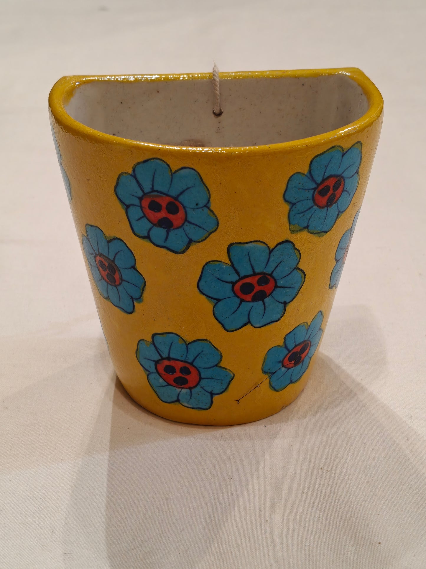 Wall planter - Blue pottery