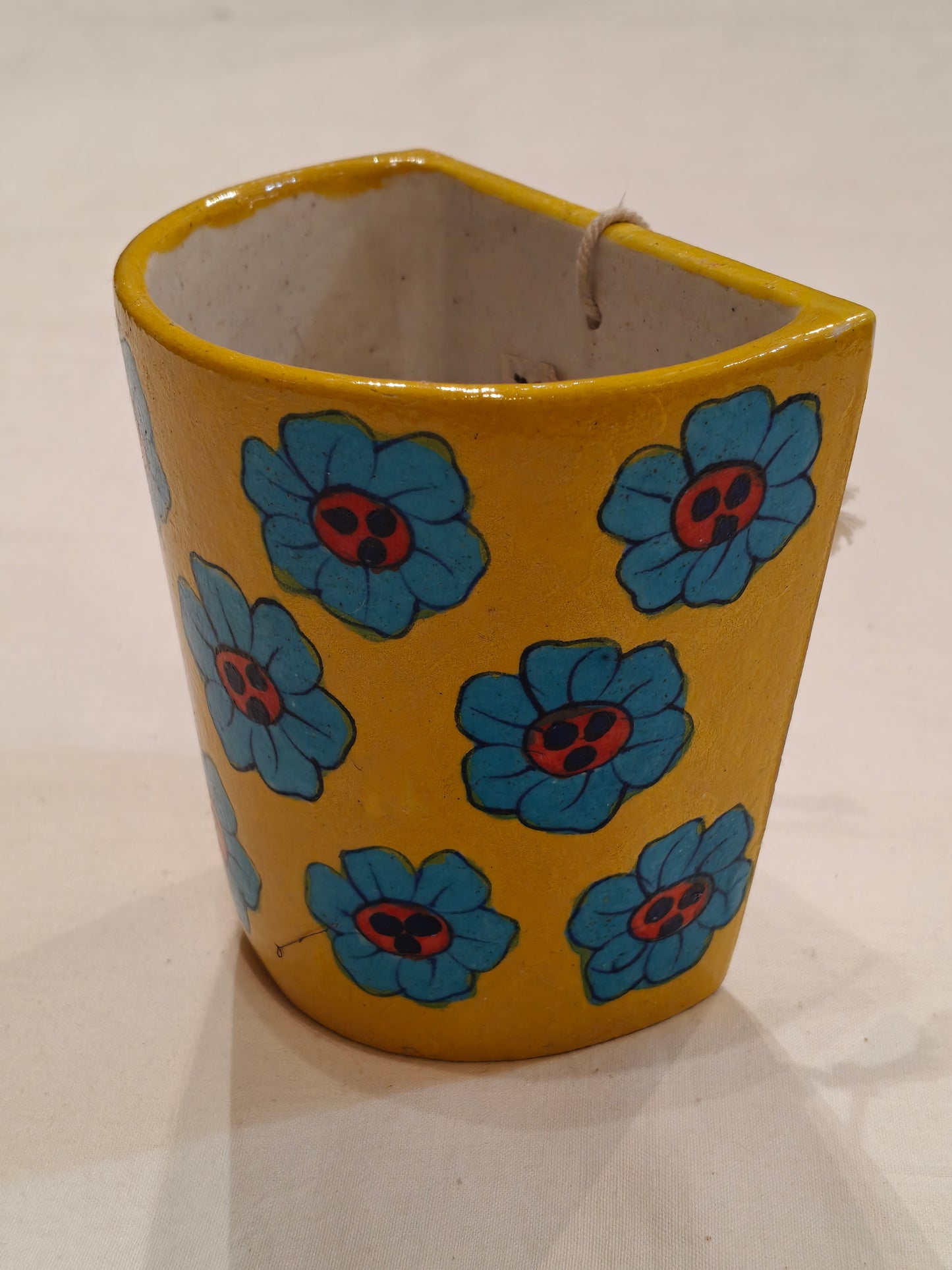 Wall planter - Blue pottery