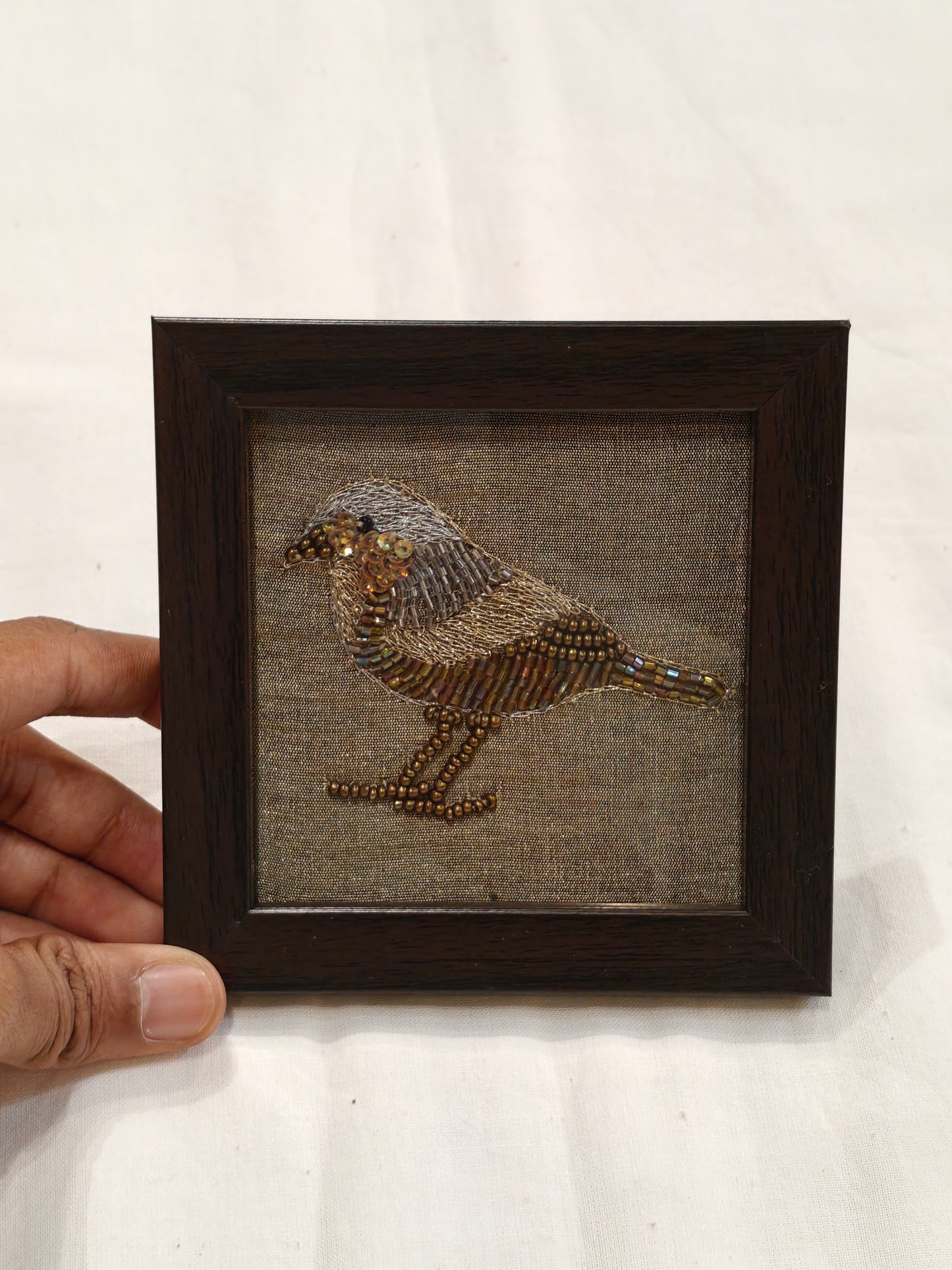 Birds hand embroidered coasters / decor