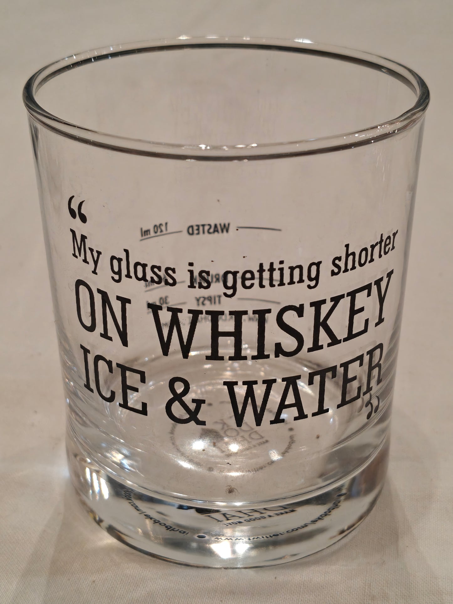 Quirky Whiskey glasses with fun whiskey quotes - set of 4