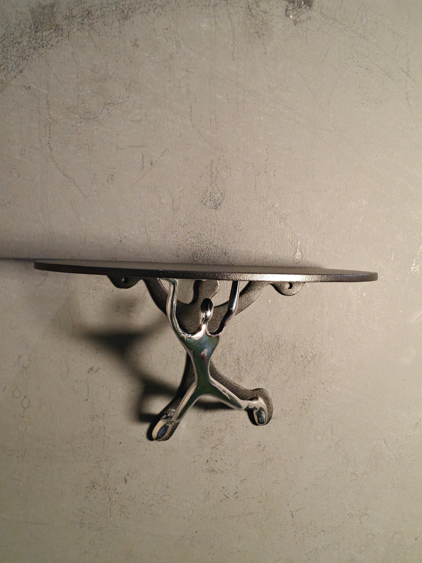 Man holding the shelf - quirky wall shelf