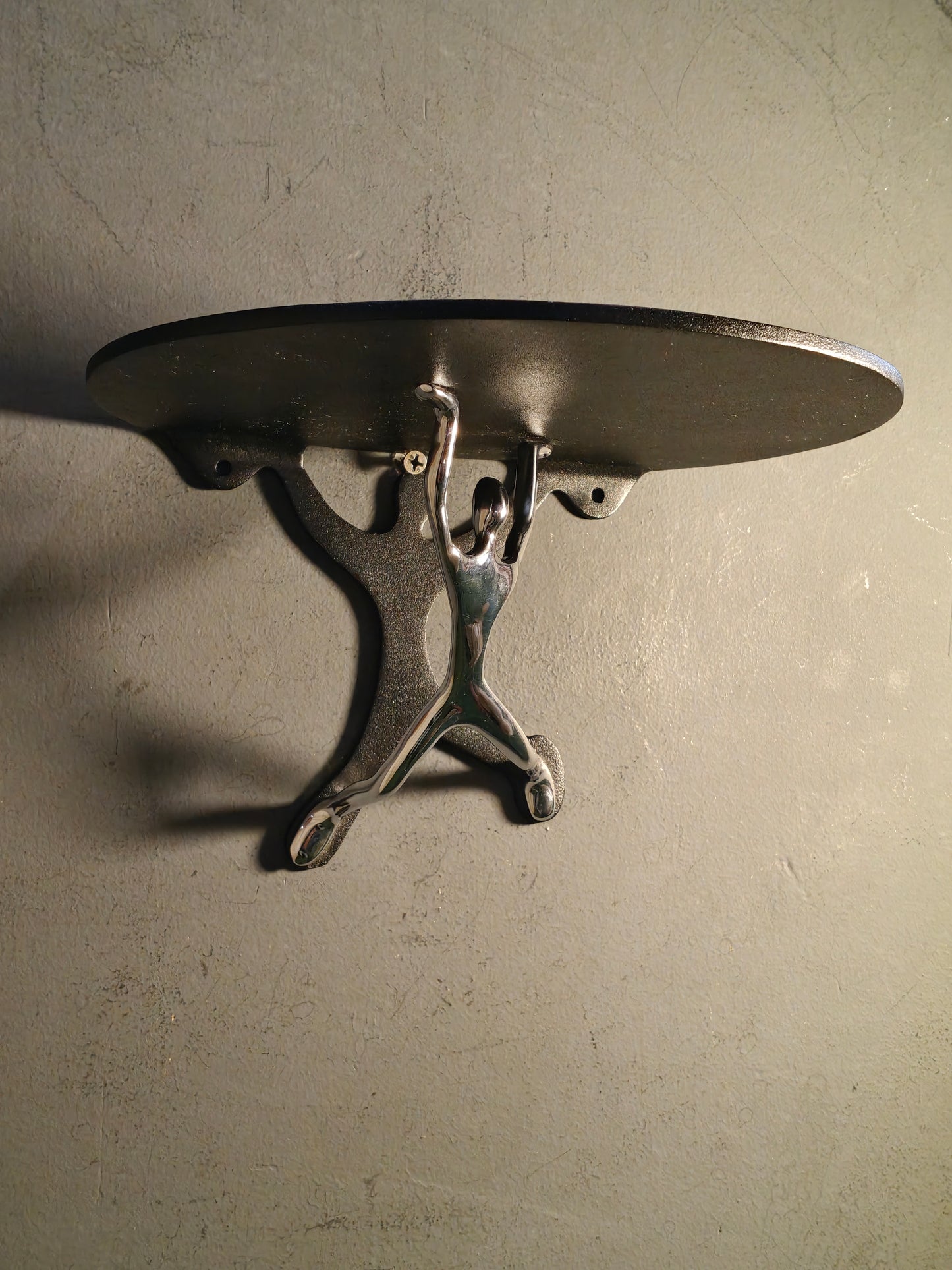 Man holding the shelf - quirky wall shelf