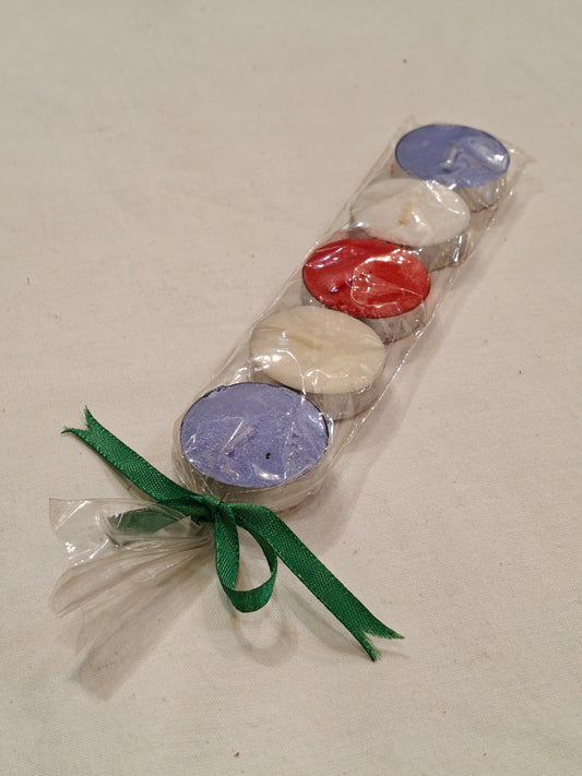 5 scented tea light candles gift pack