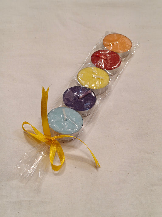 5 scented tea light candles gift set
