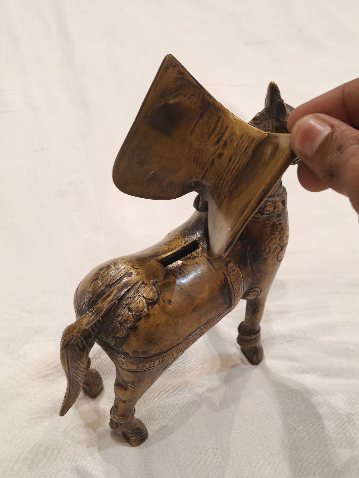 Vintage Horse money bank made of brass