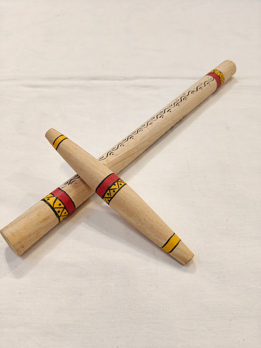Gilli Danda / Stick and Peg game - Handcrafted and handpainted in Wood