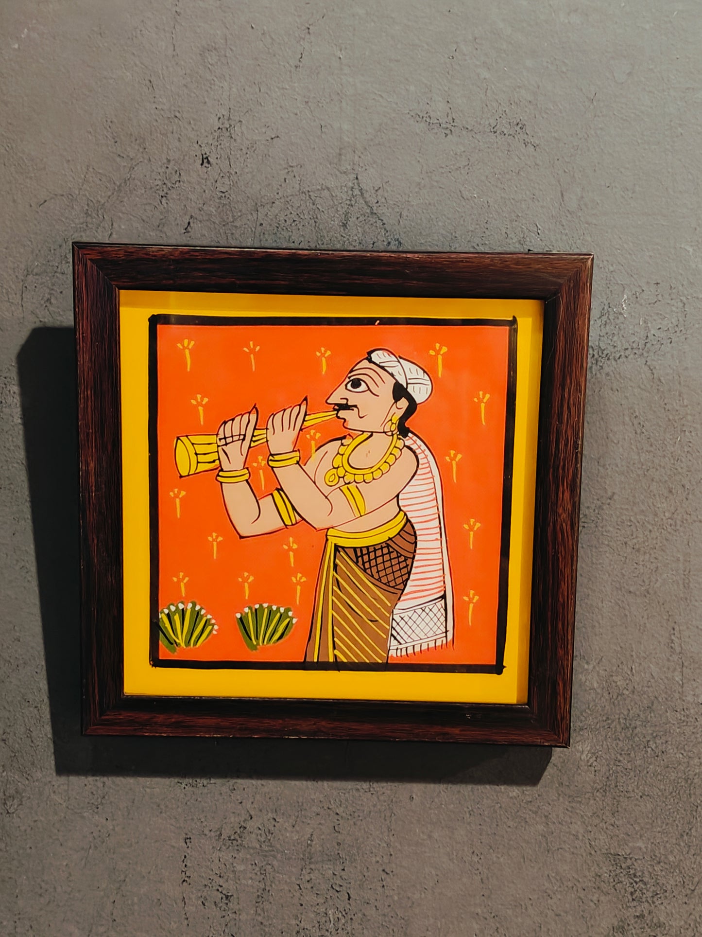 Cheriyal handpainted paintings - wall frames cum table decors - 7 × 7 Inches
