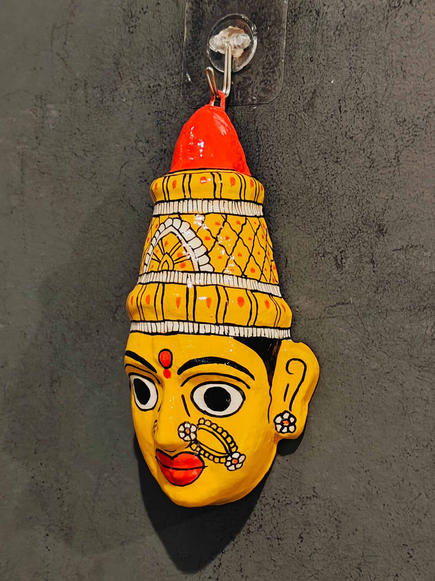 Ram and Sita handcrafted Cheriyal mask pair - 7 inches size