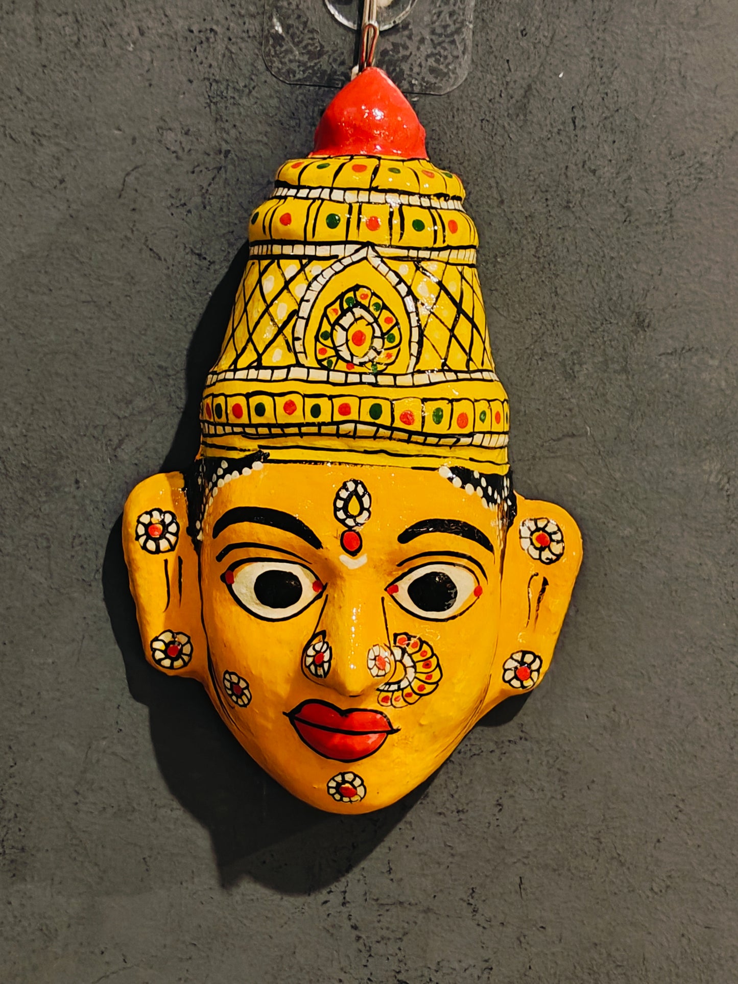 Ram and Sita handcrafted Cheriyal mask pair - 8 inches size