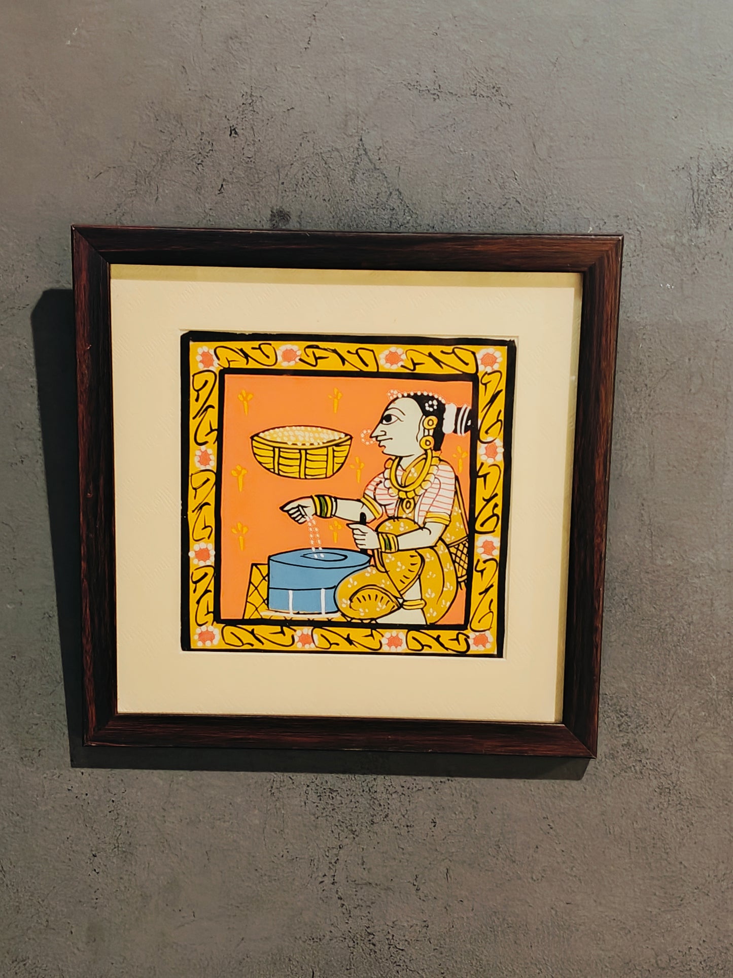 Cheriyal handpainted paintings - wall frames - 9×9 Inches
