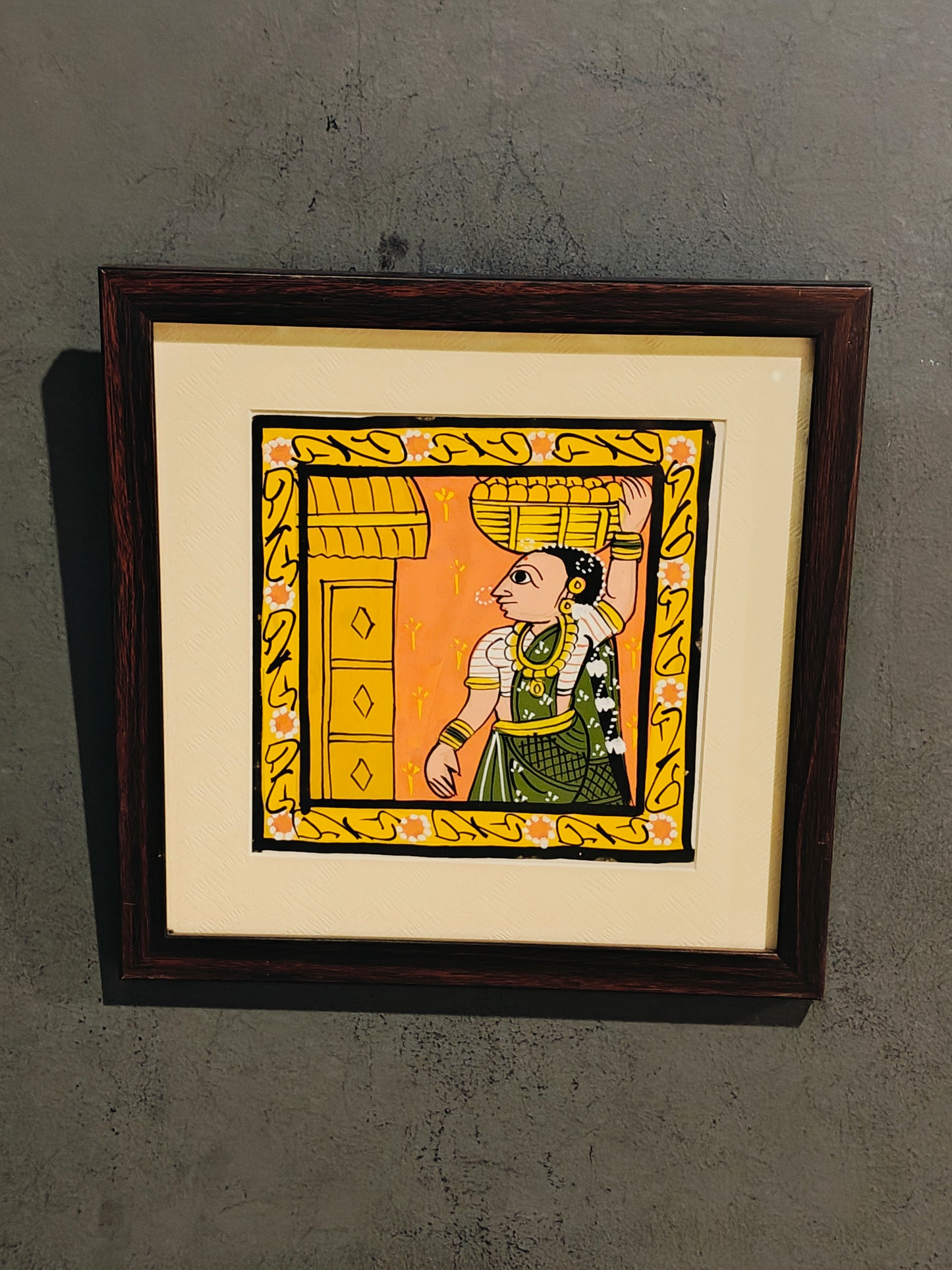 Cheriyal handpainted paintings - wall frames - 9×9 Inches