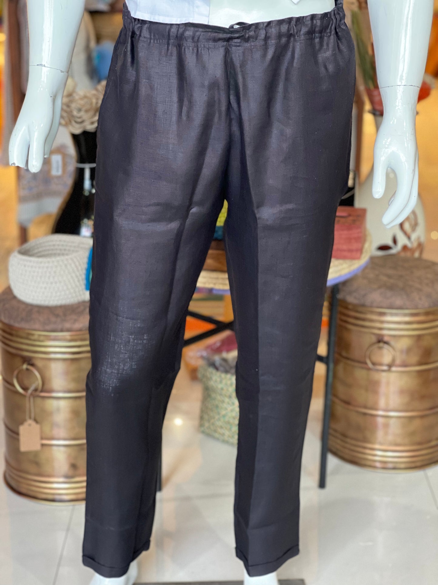 Black Men’s comfy natural hemp lounge pants