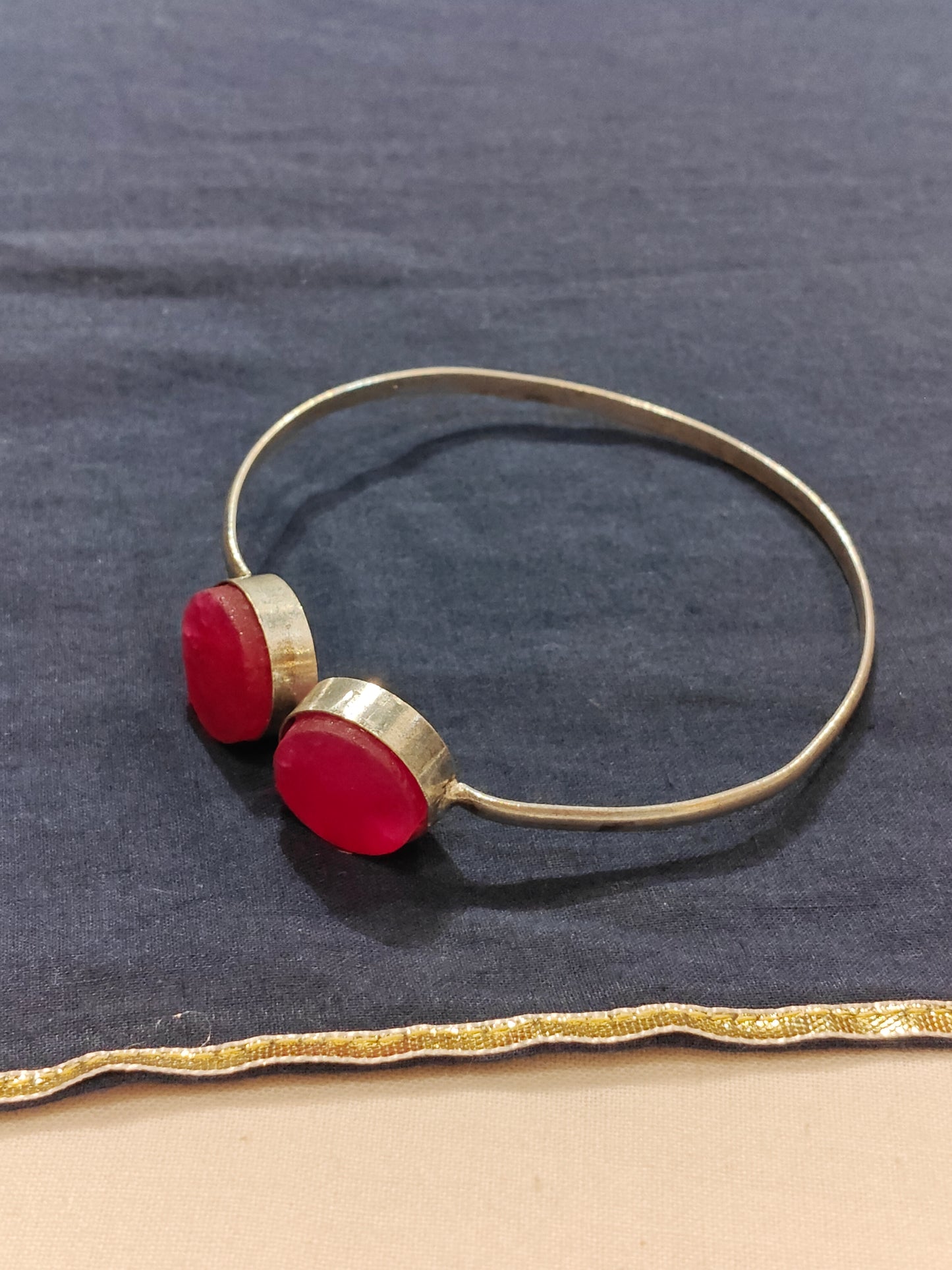 Open cuff bangle bracelet with stones - Multiple options available