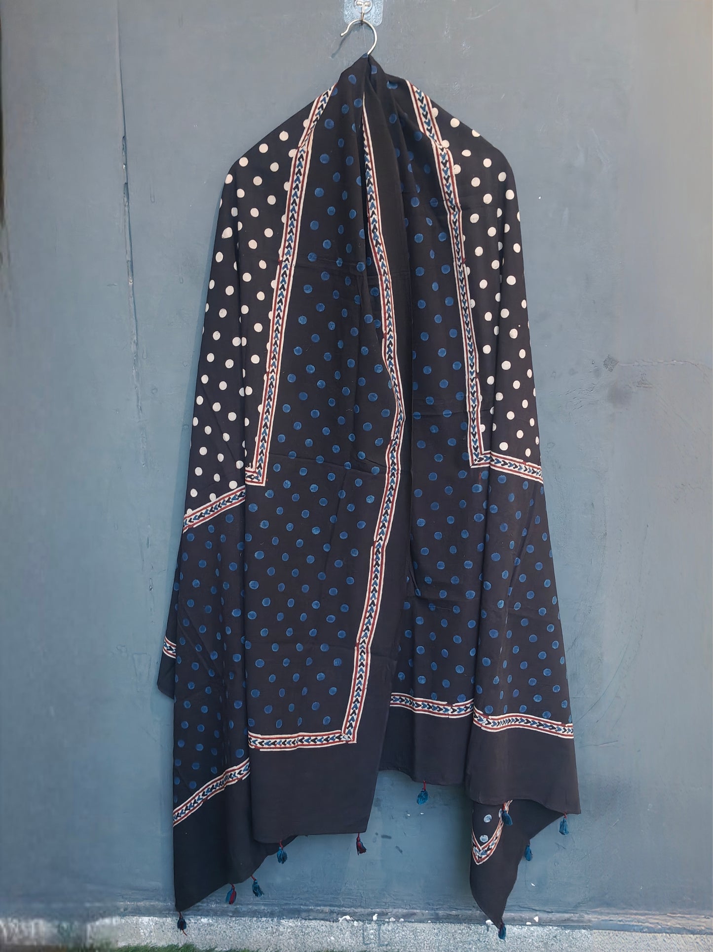 Ajrakh hand block printed cotton dupattas - colour n designs options available