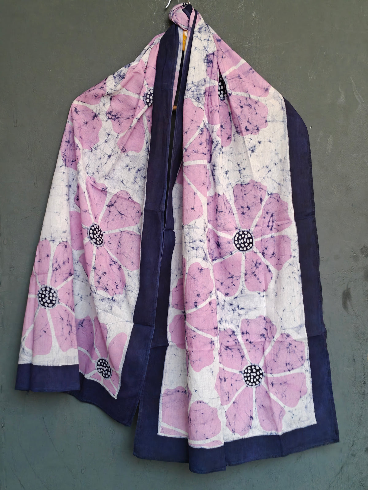 Hand painted wax batik hand crafted cotton stole - click to see designs