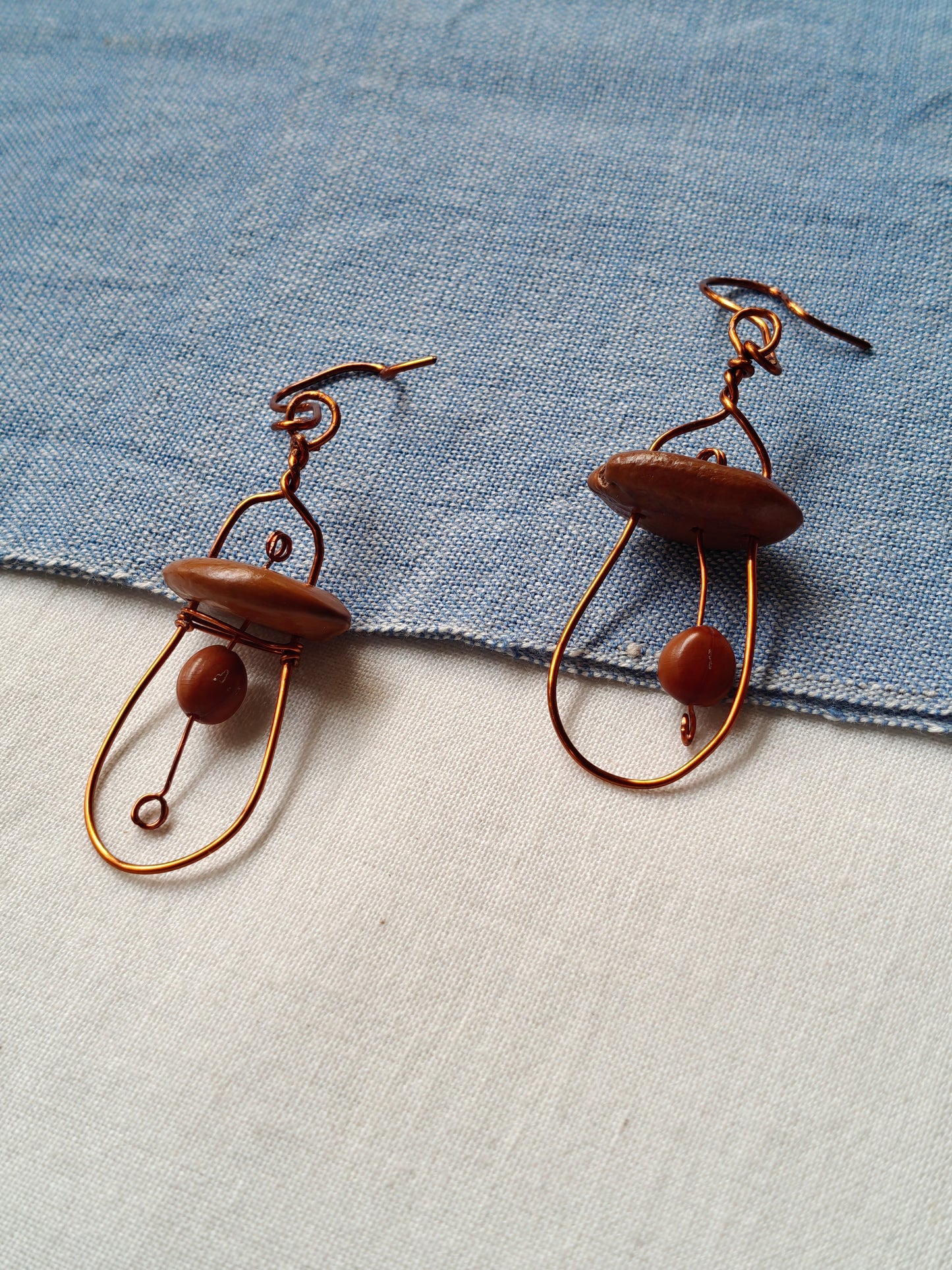 Seed earrings collection - handcrafted hooks