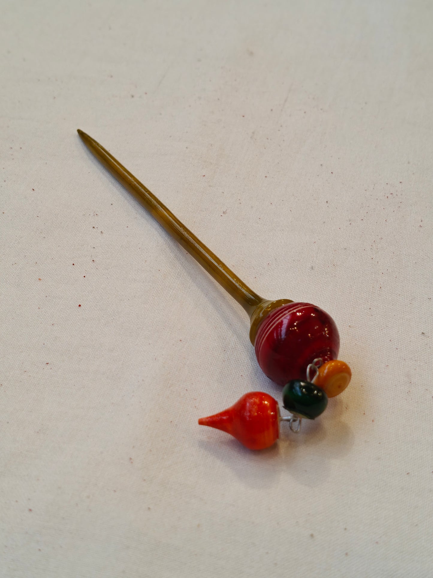Wooden handcrafted hair bun pins with tassels