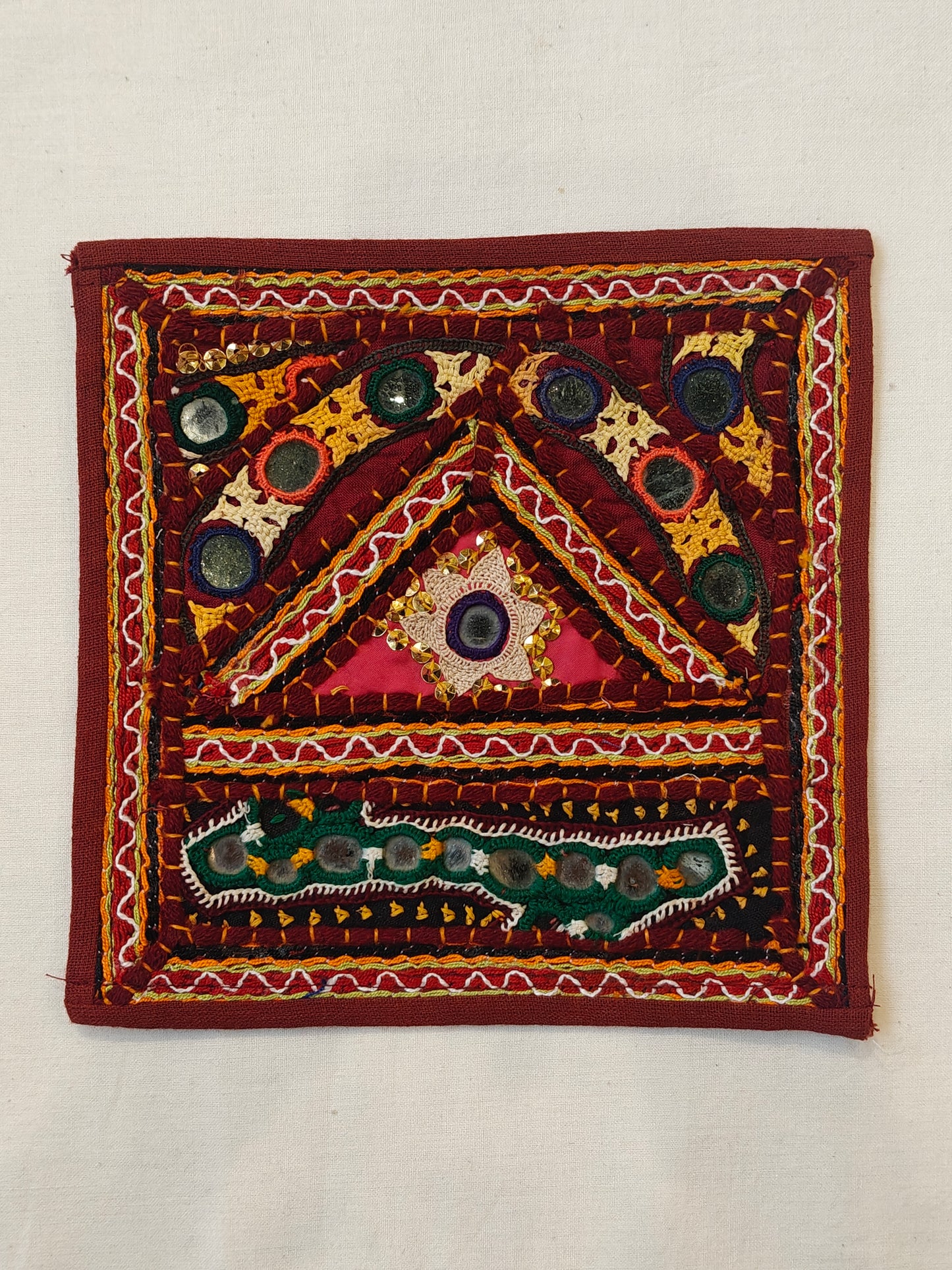 Colorful hand embroidered traditional kutchi patches