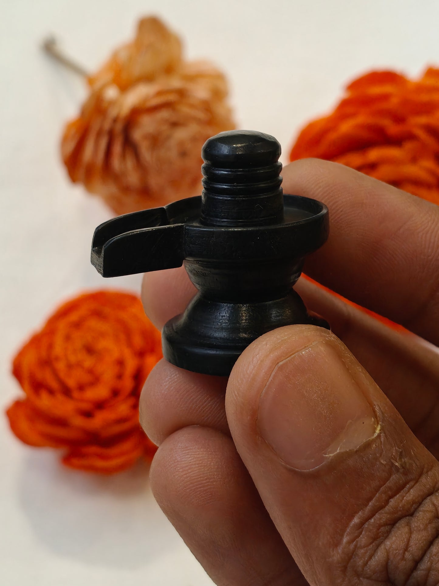 Shiva lingam - black ebony Wooden hand carved