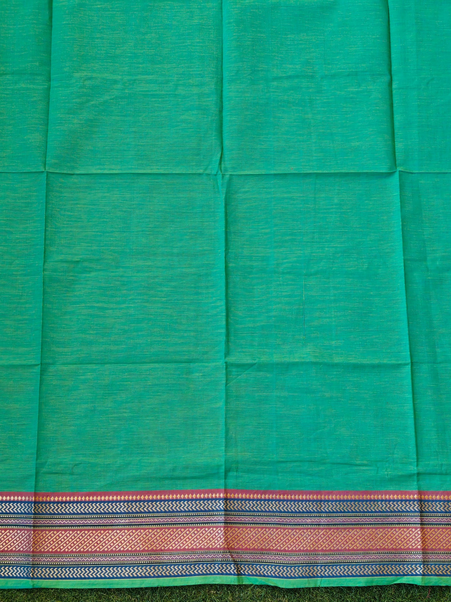Narayanpet cotton unstitched blouse piece with borders - return gifts for pooja
