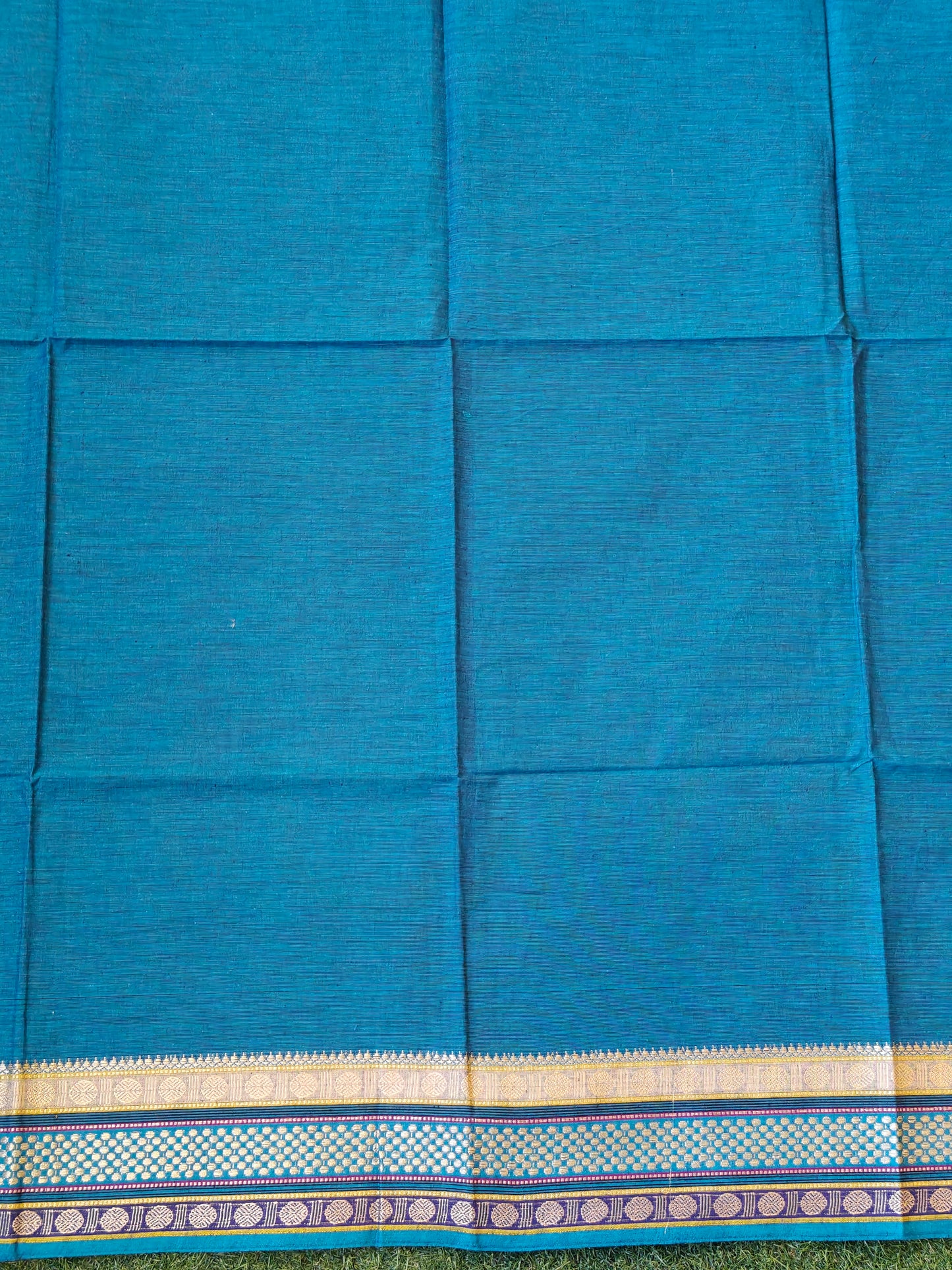 Narayanpet cotton unstitched blouse piece with borders - return gifts for pooja