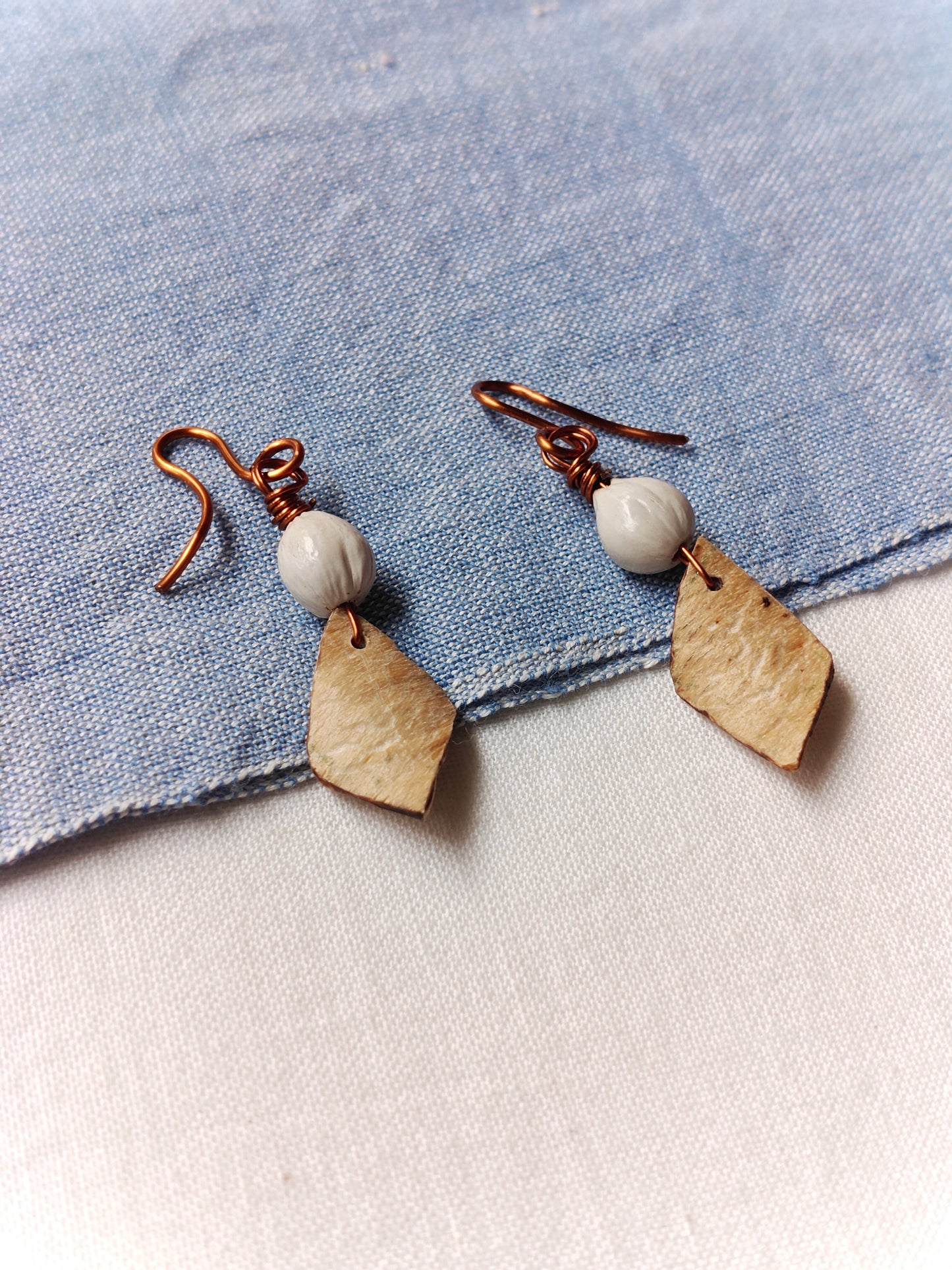 Seed earrings collection - handcrafted hooks