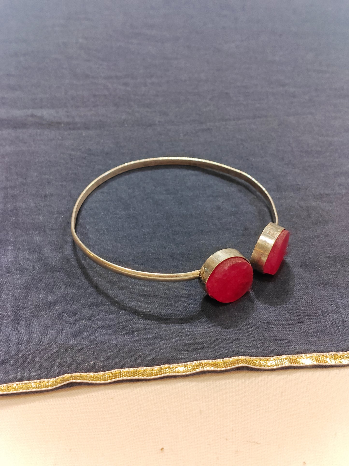 Open cuff bangle bracelet with stones - Multiple options available