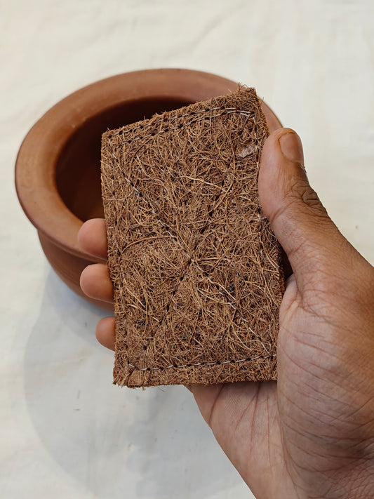 Natural coconut fibre dishwashing scrub pads