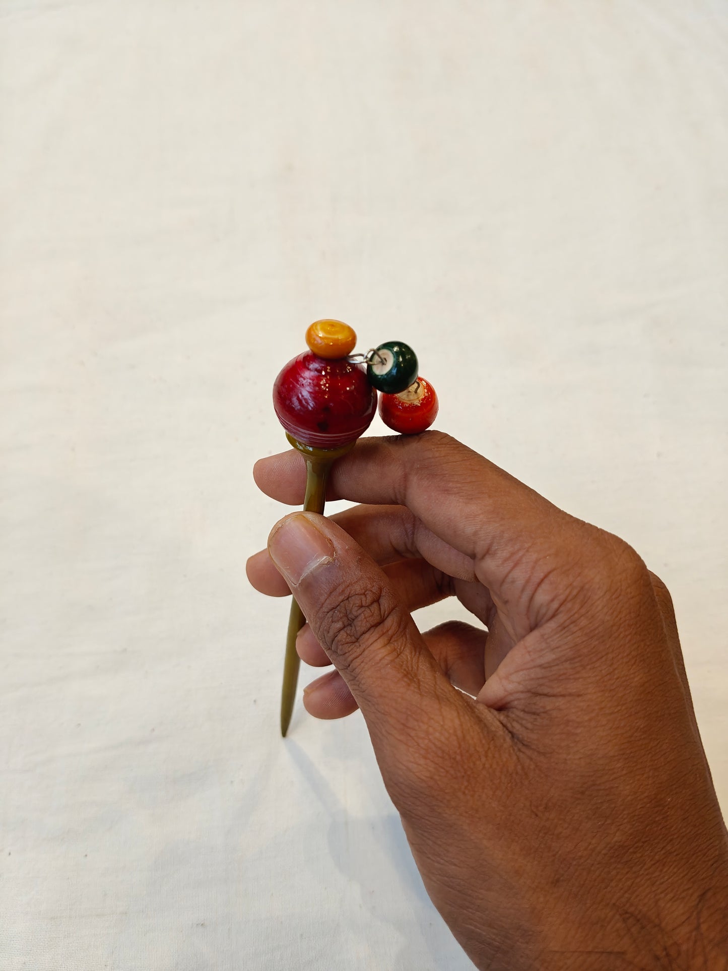 Wooden handcrafted hair bun pins with tassels