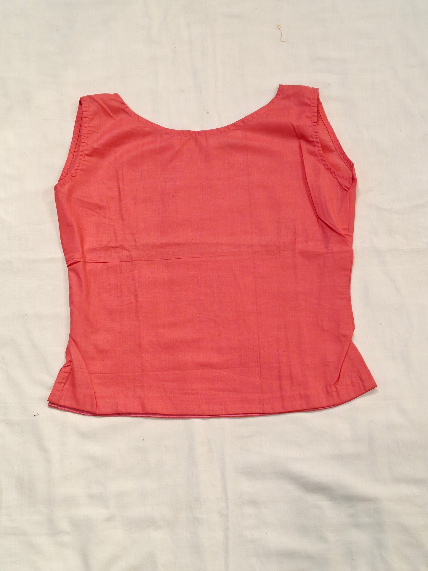 Plain cotton pink short top