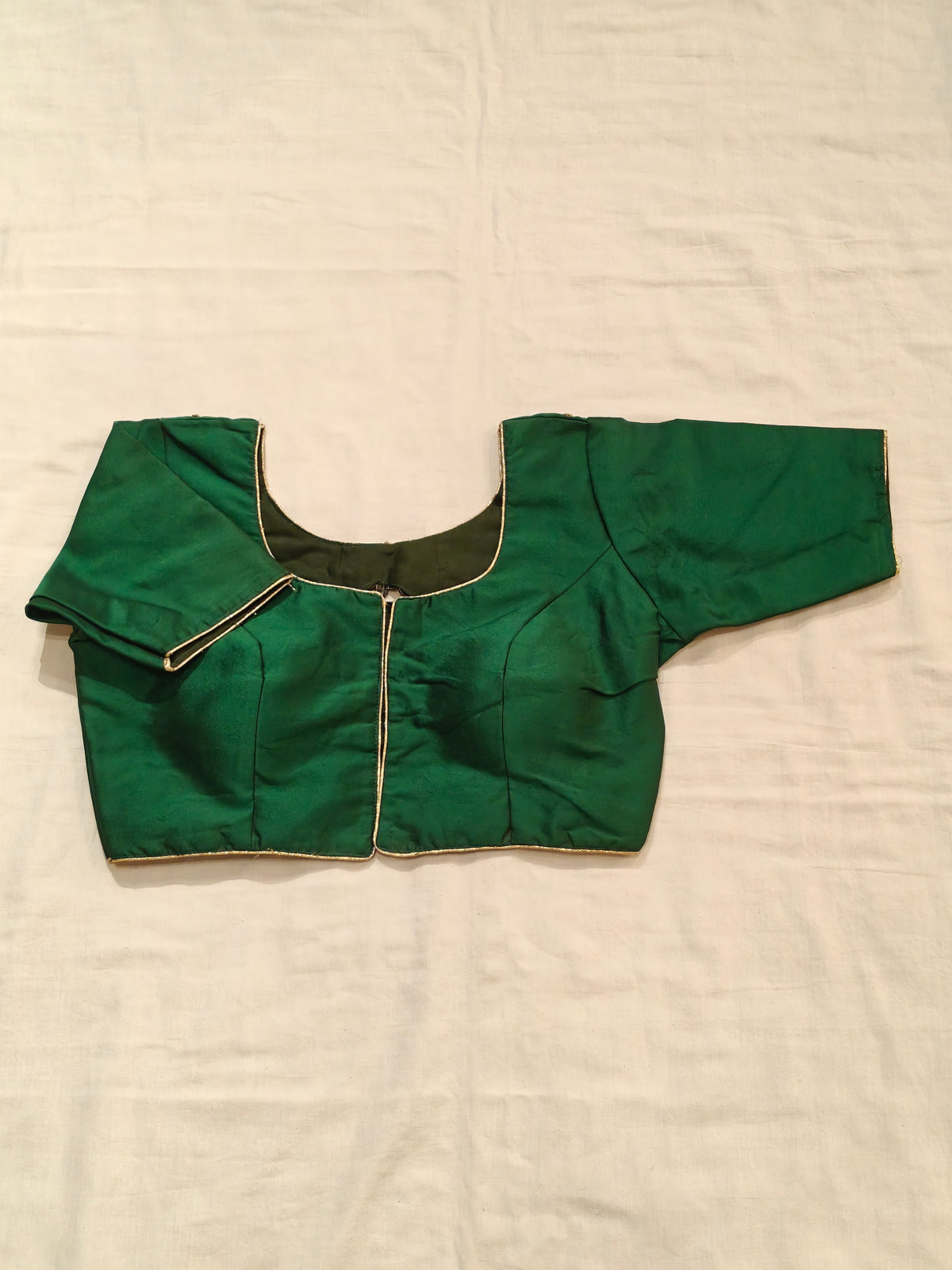 Fancy back blouse with embroidery and stone work on back