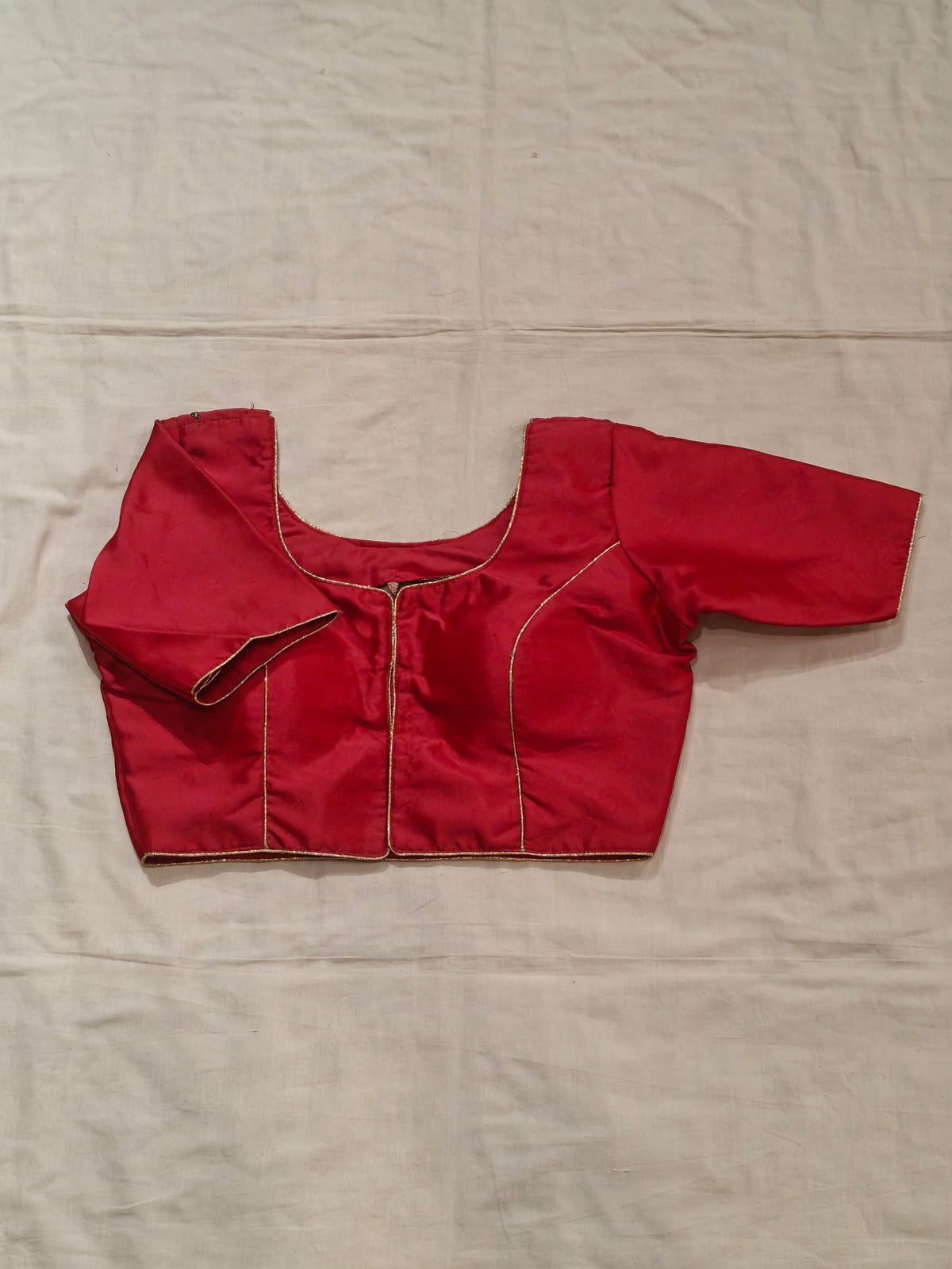 Fancy back blouse with embroidery and stone work on back